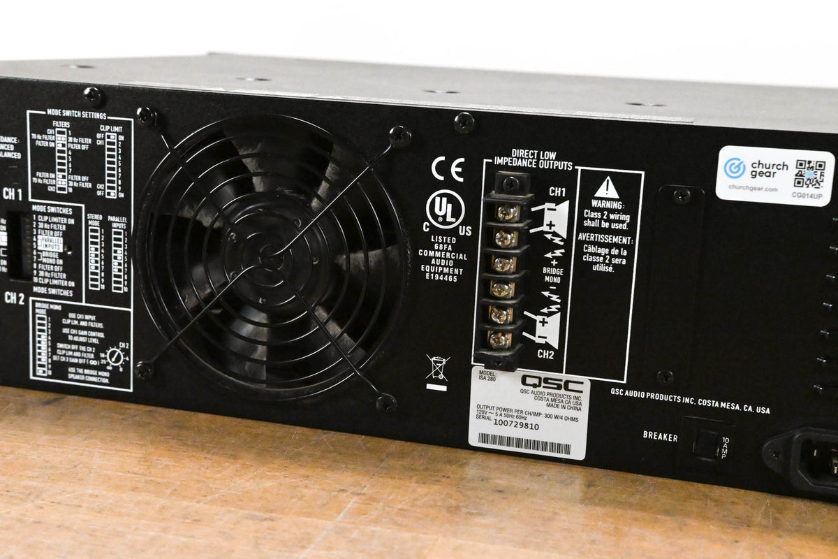 QSC ISA280 2-Channel Installation Power Amplifier