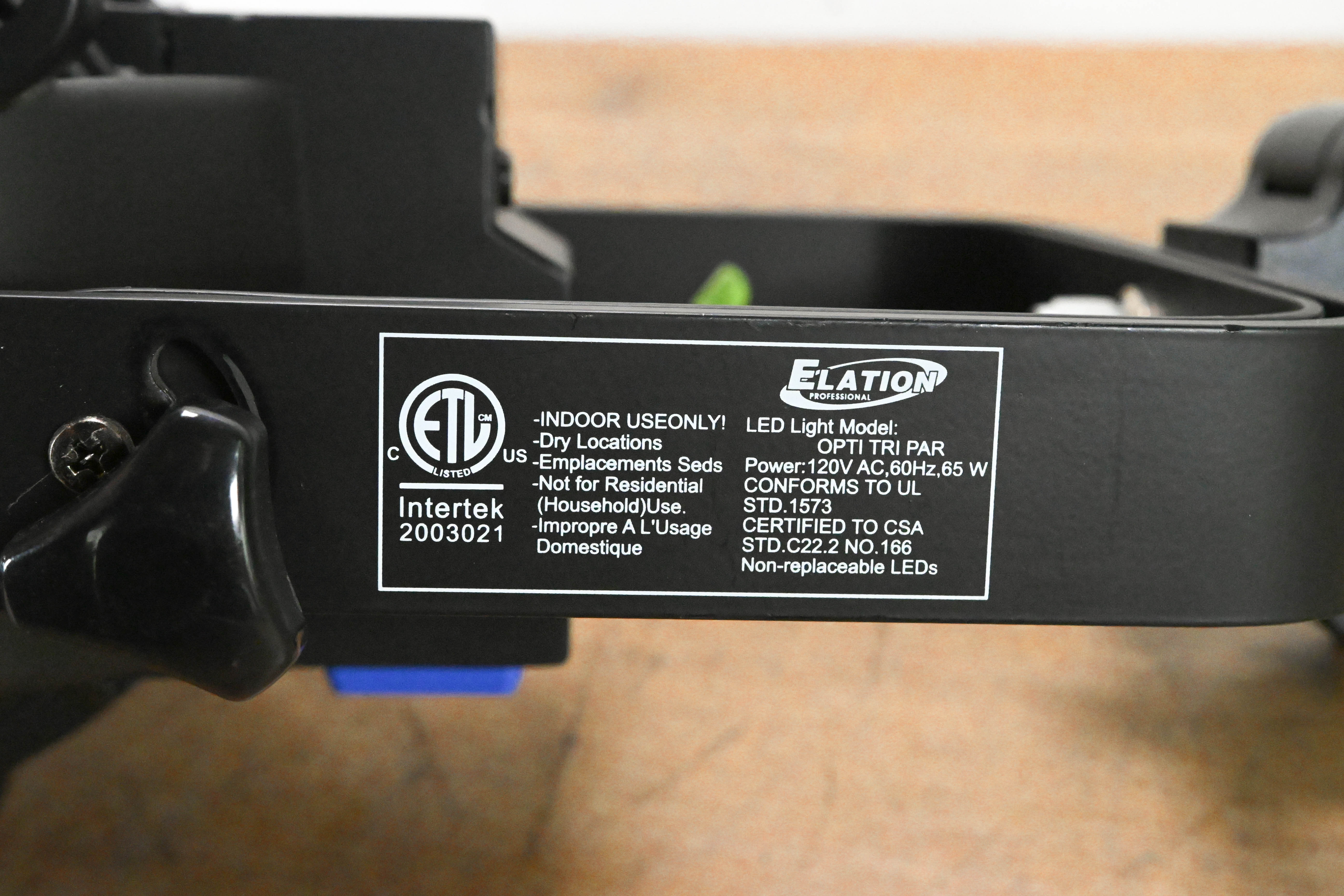 Elation OPTI TRI PAR 18 x 3W Tri Color LED Par
