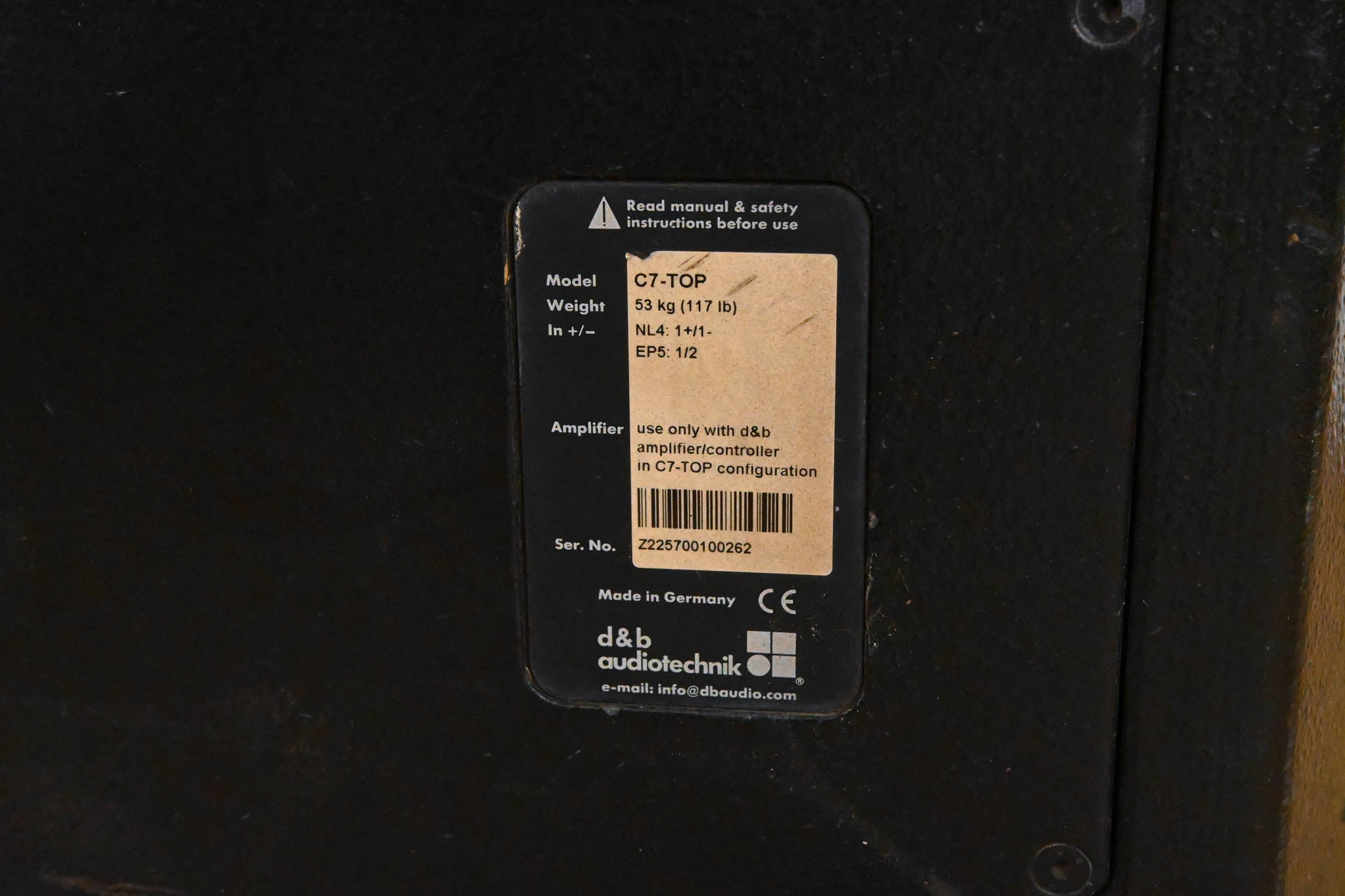 d&b audiotechnik C7-TOP Full Range Passive Loudspeaker