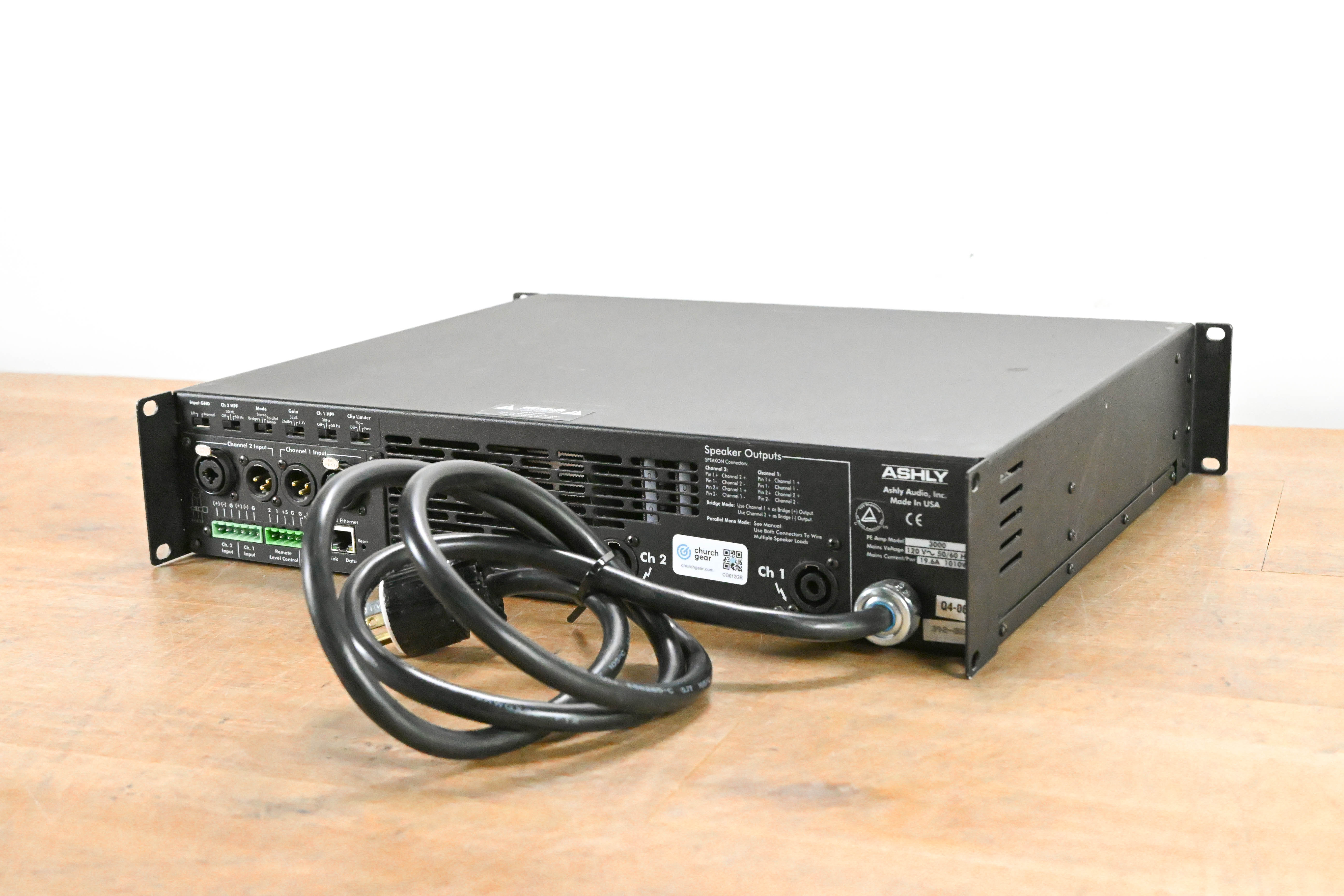 Ashly PE-3000 2-Channel Protea-Enabled 1500W Power Amplifier
