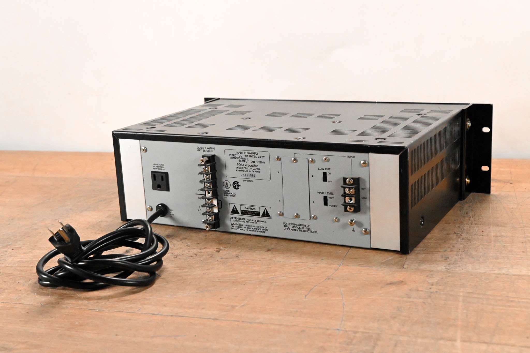TOA P-924MK2 240W Single-Channel Modular Power Amplifier
