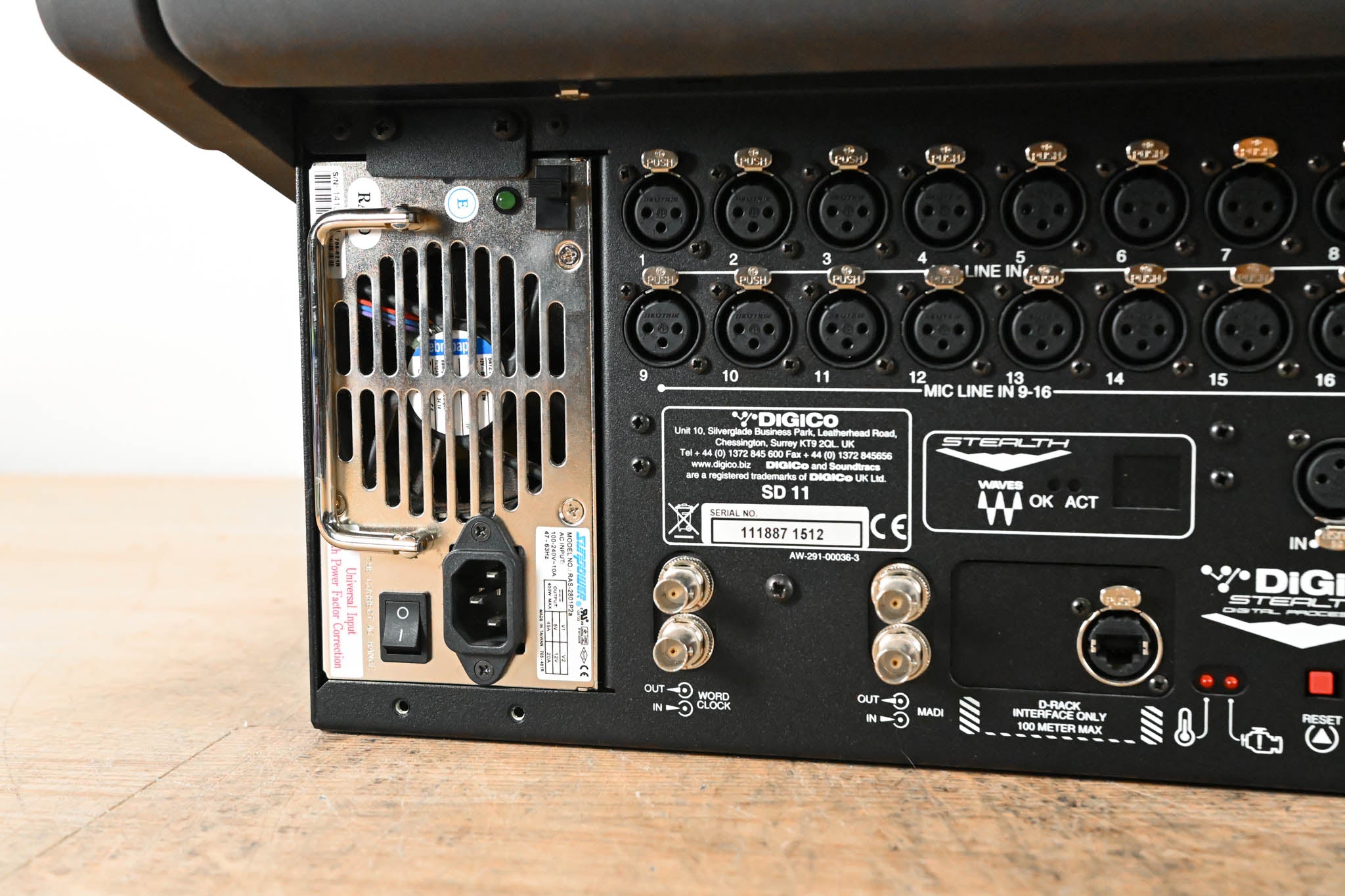 DiGiCo SD11 Digital Mixing Console w/ Waves Card + Stealth Core 2