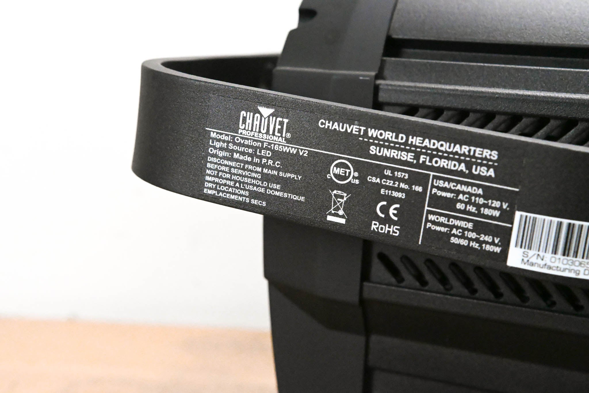 Chauvet Ovation F-165WW V2 Warm White LED Fresnel