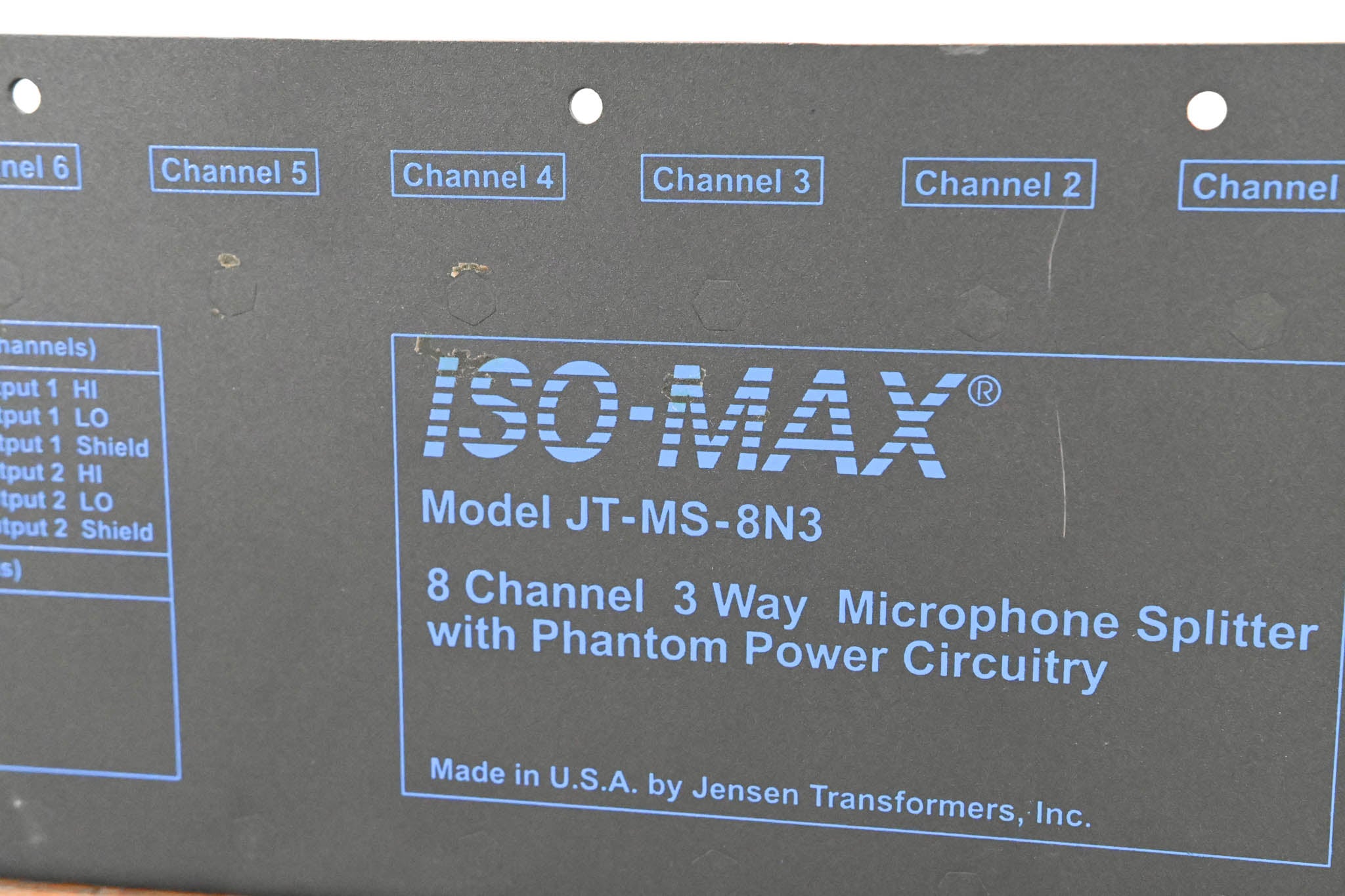 Jensen JT-MS-8N3 8-CH 3-Way Mic Splitter with Phantom Power Circuitry