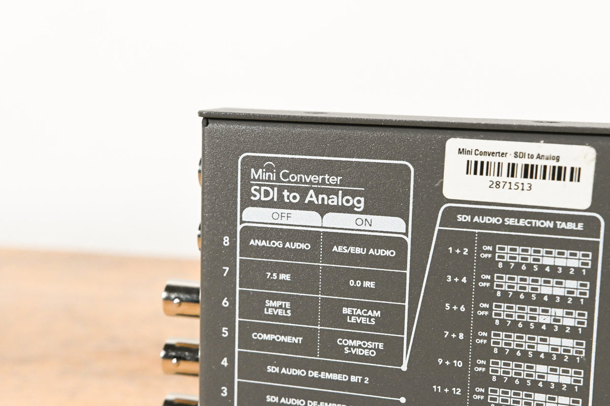 Blackmagic Design Mini Converter SDI to Analog (NO POWER SUPPLY)