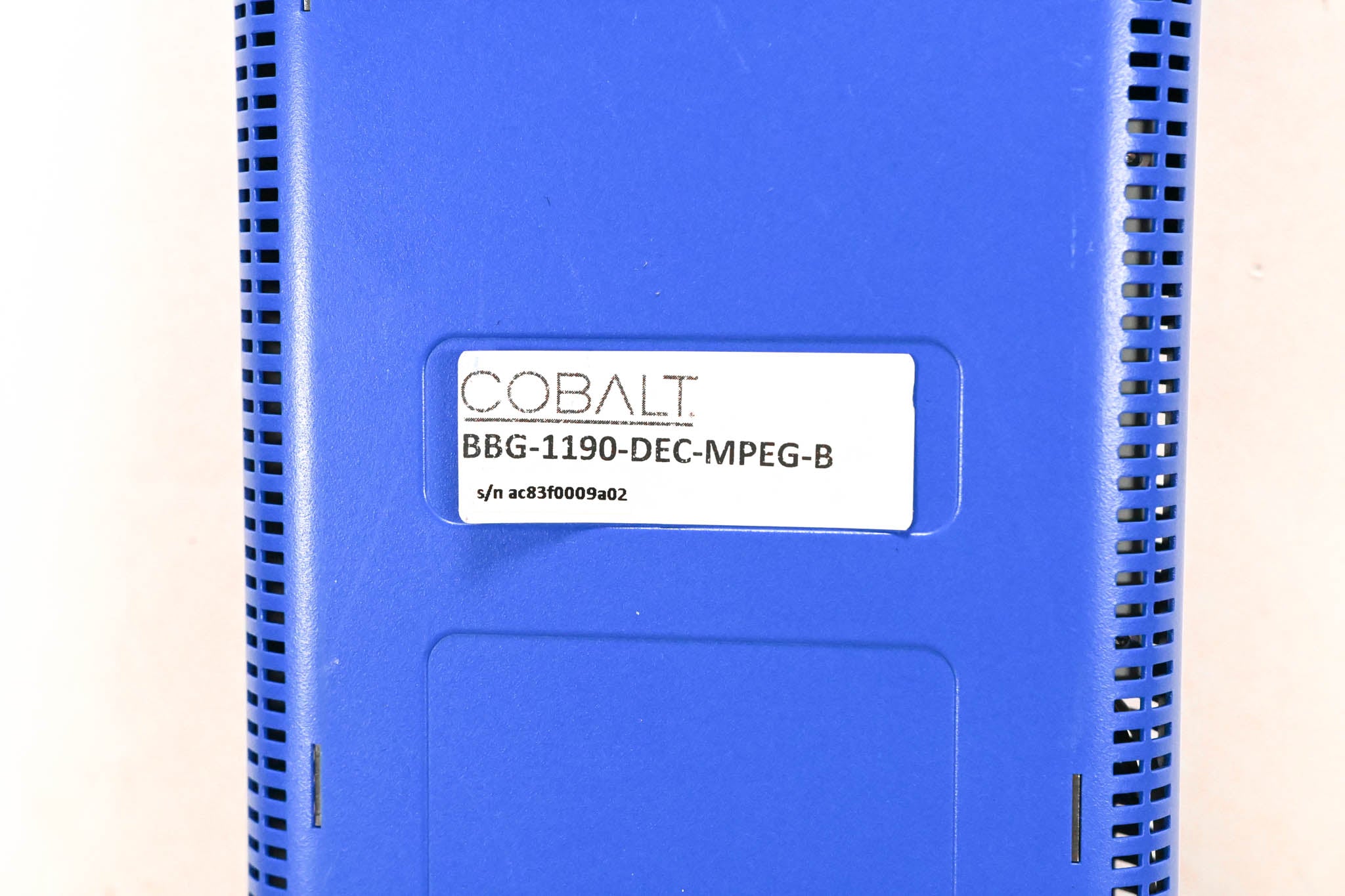 Cobalt BBG-1190-DEC-MPEG-B Broadcast Video Decoder