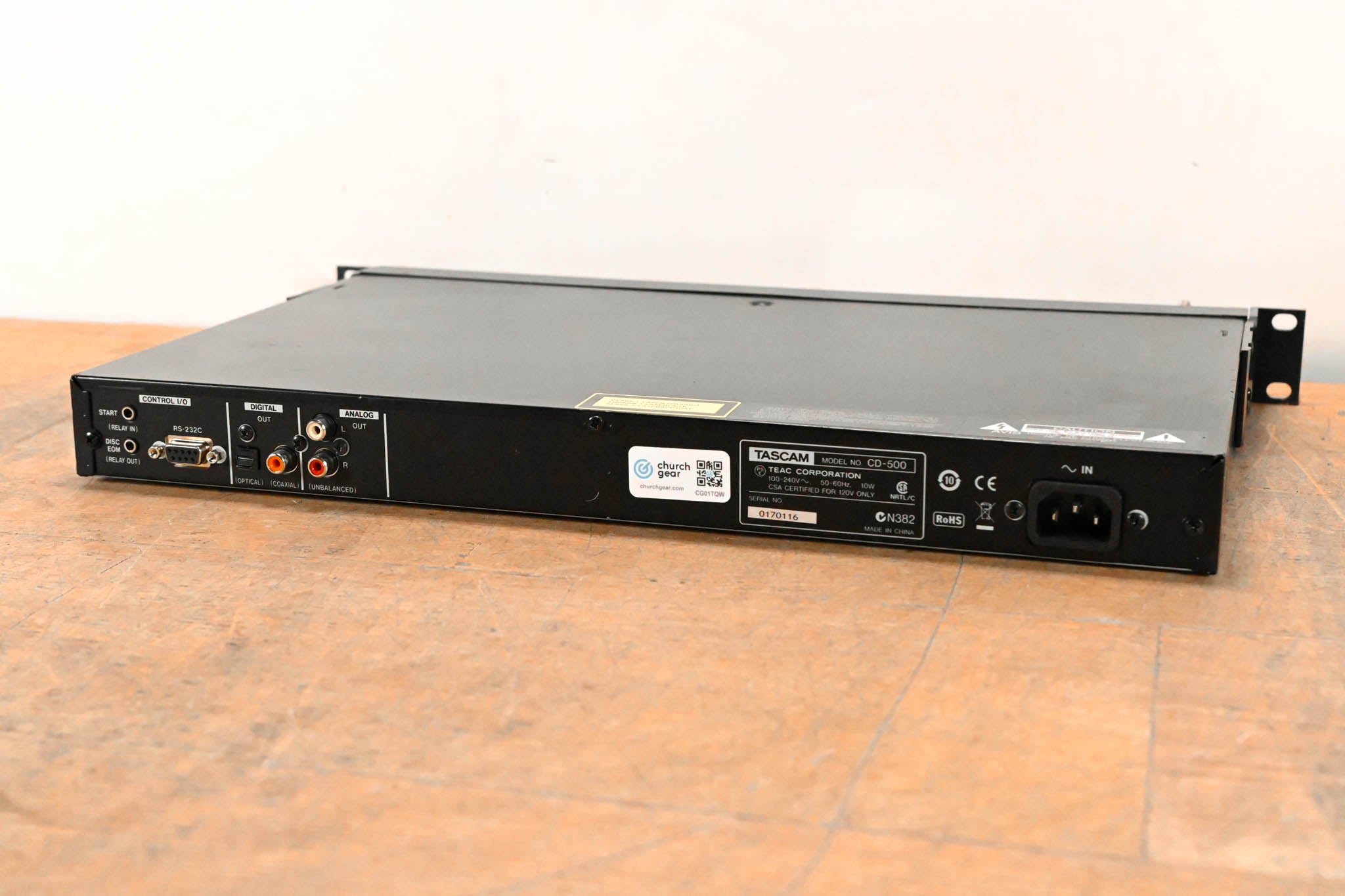 TASCAM CD-500 Rack-Mountable CD Player