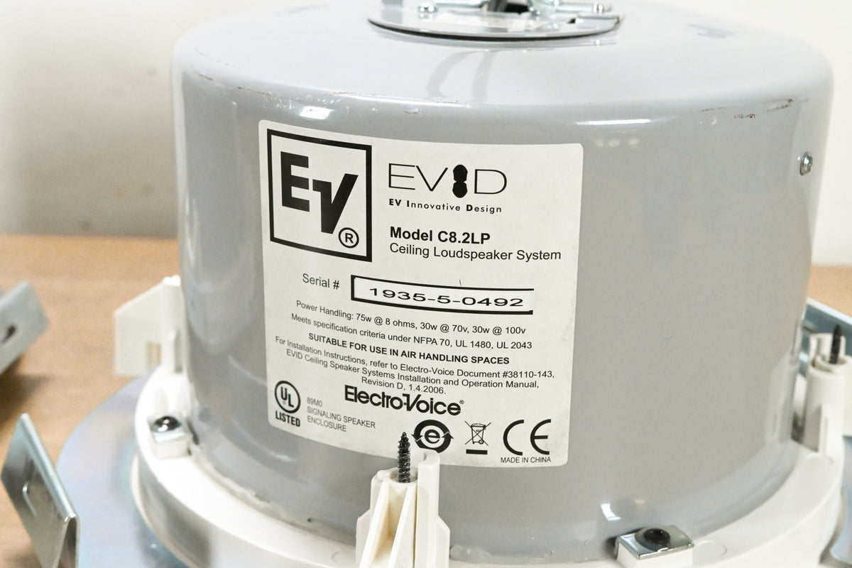 Electro-Voice (EV) EVID C8.2LP 8" Ceiling Loudspeaker (PAIR)