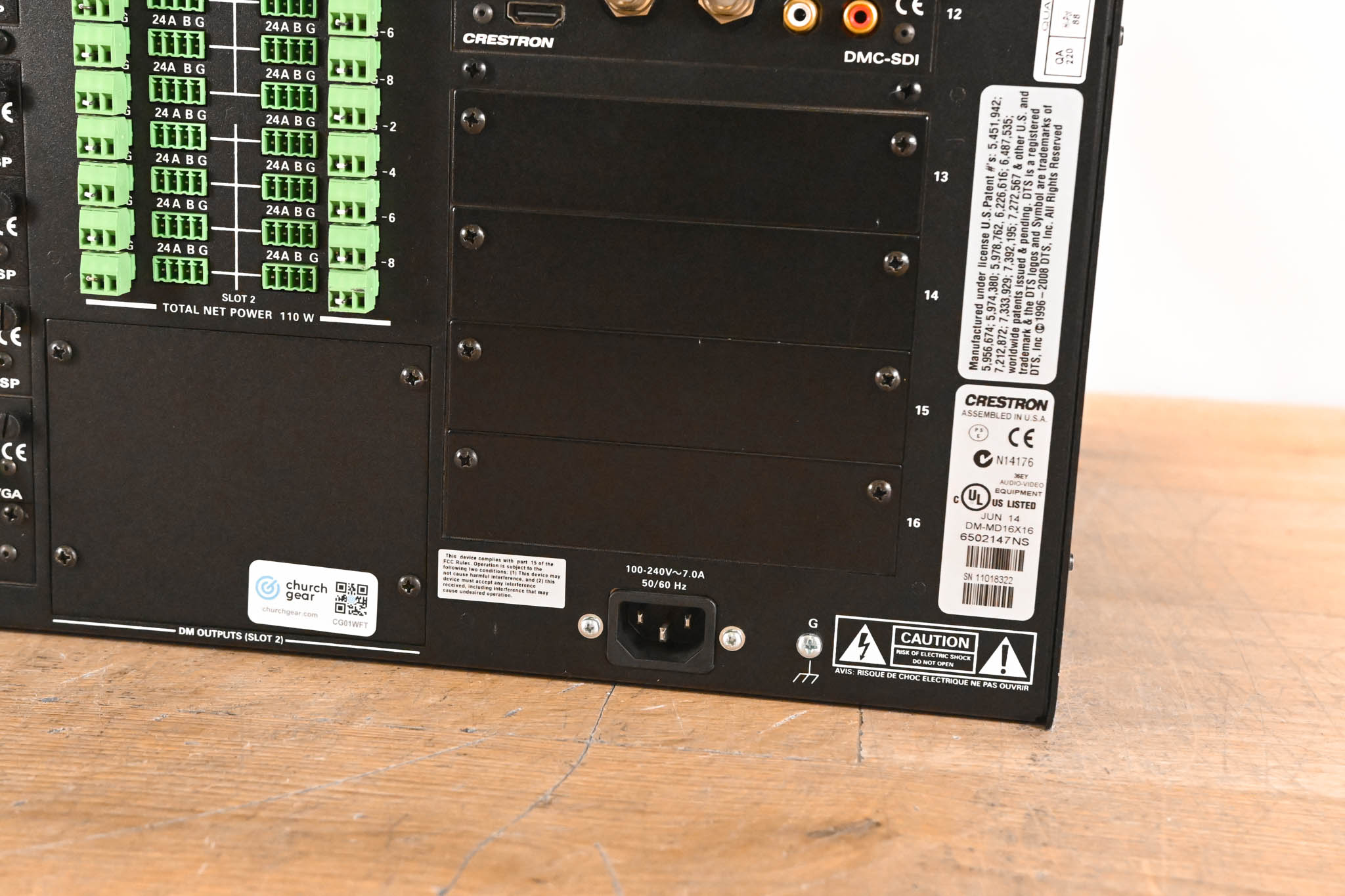 Crestron DM-MD16X16 16x16 DigitalMedia Switcher