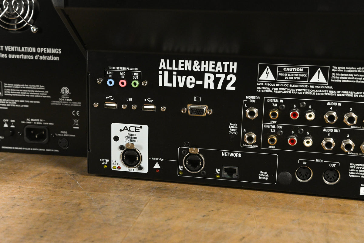Allen & Heath iLive-R72 Mixing Surface with iDR-48 Fixed Format MixRack