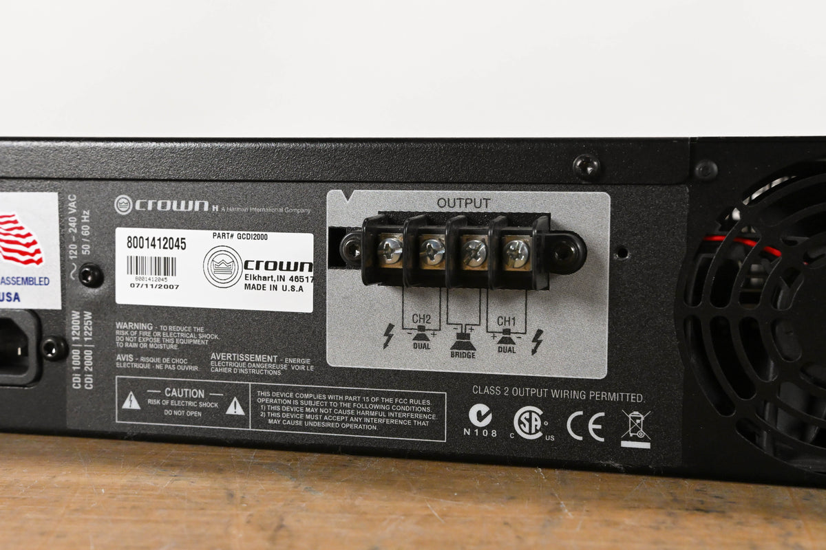 Crown CDi 2000 2-Channel 800W 70V Power Amplifier