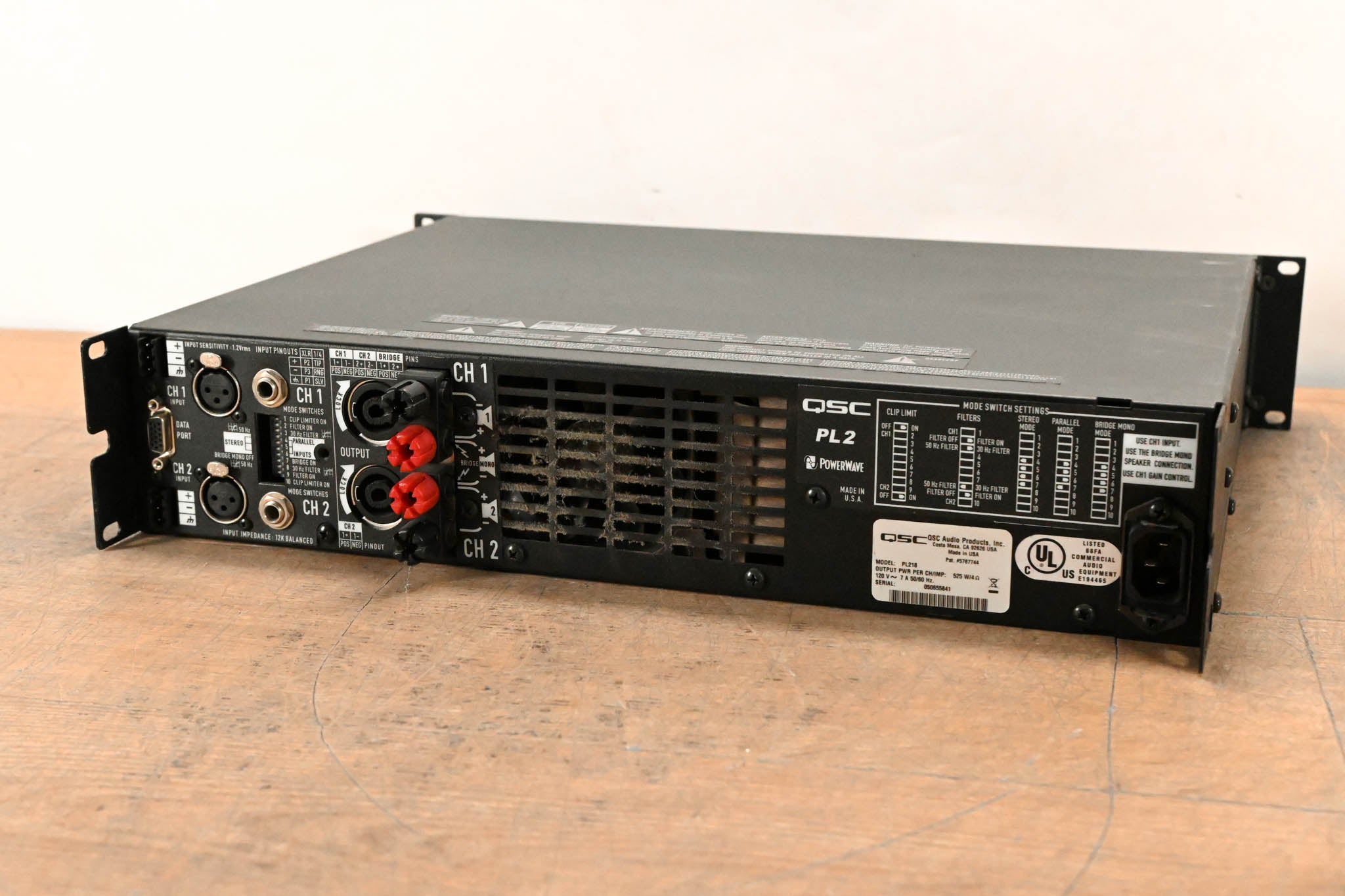 QSC PowerLight 2 PL218 2-Channel Power Amplifier