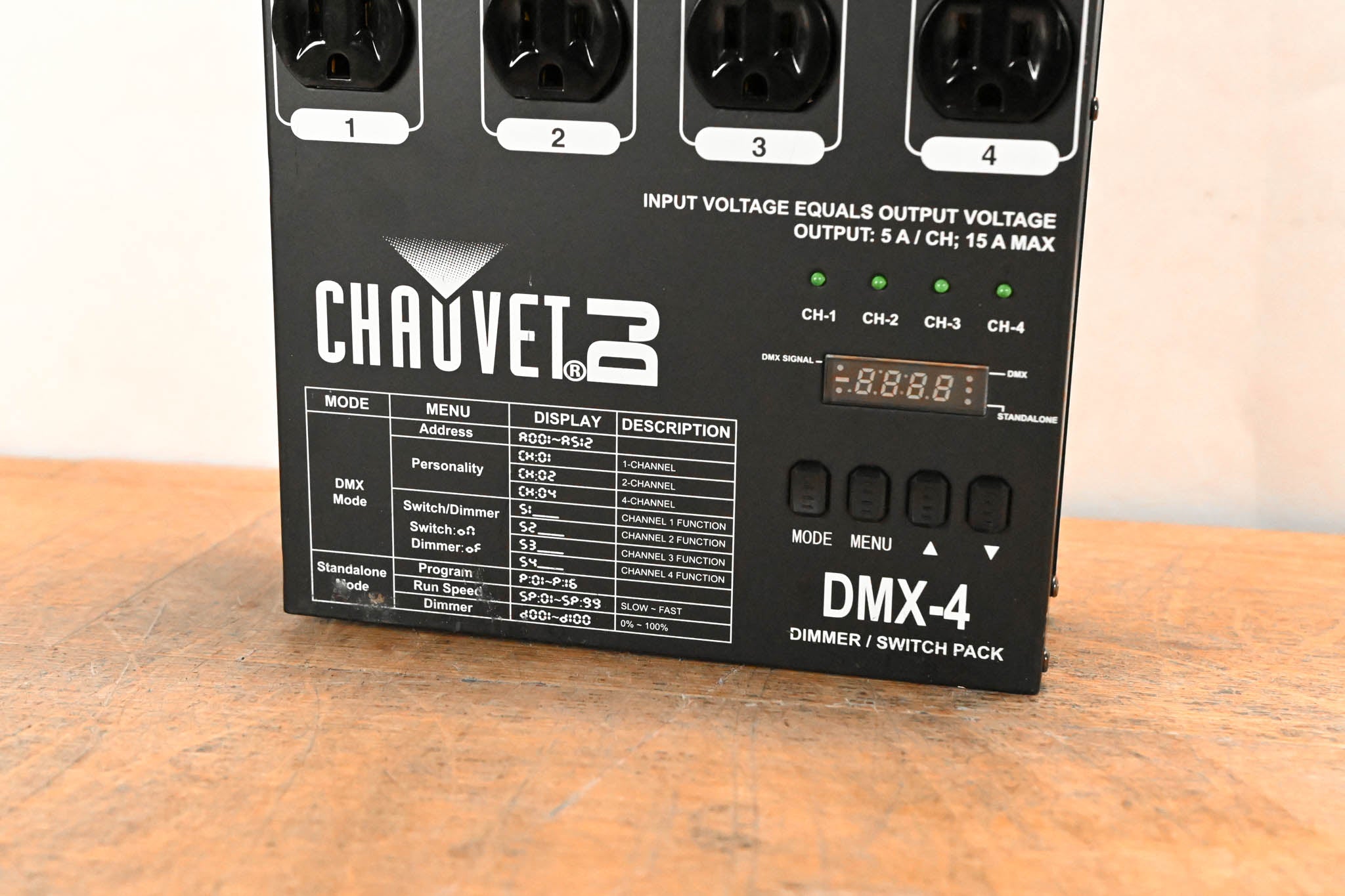 Chauvet DMX-4 4-Channel DMX Dimmer/Relay Pack