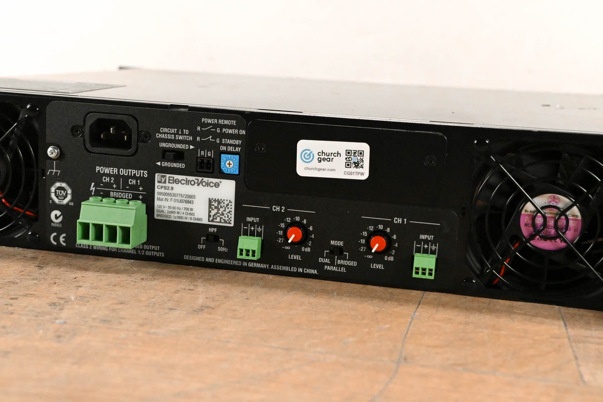 Electro-Voice (EV) CPS2.9 2-Channel Power Amplifier