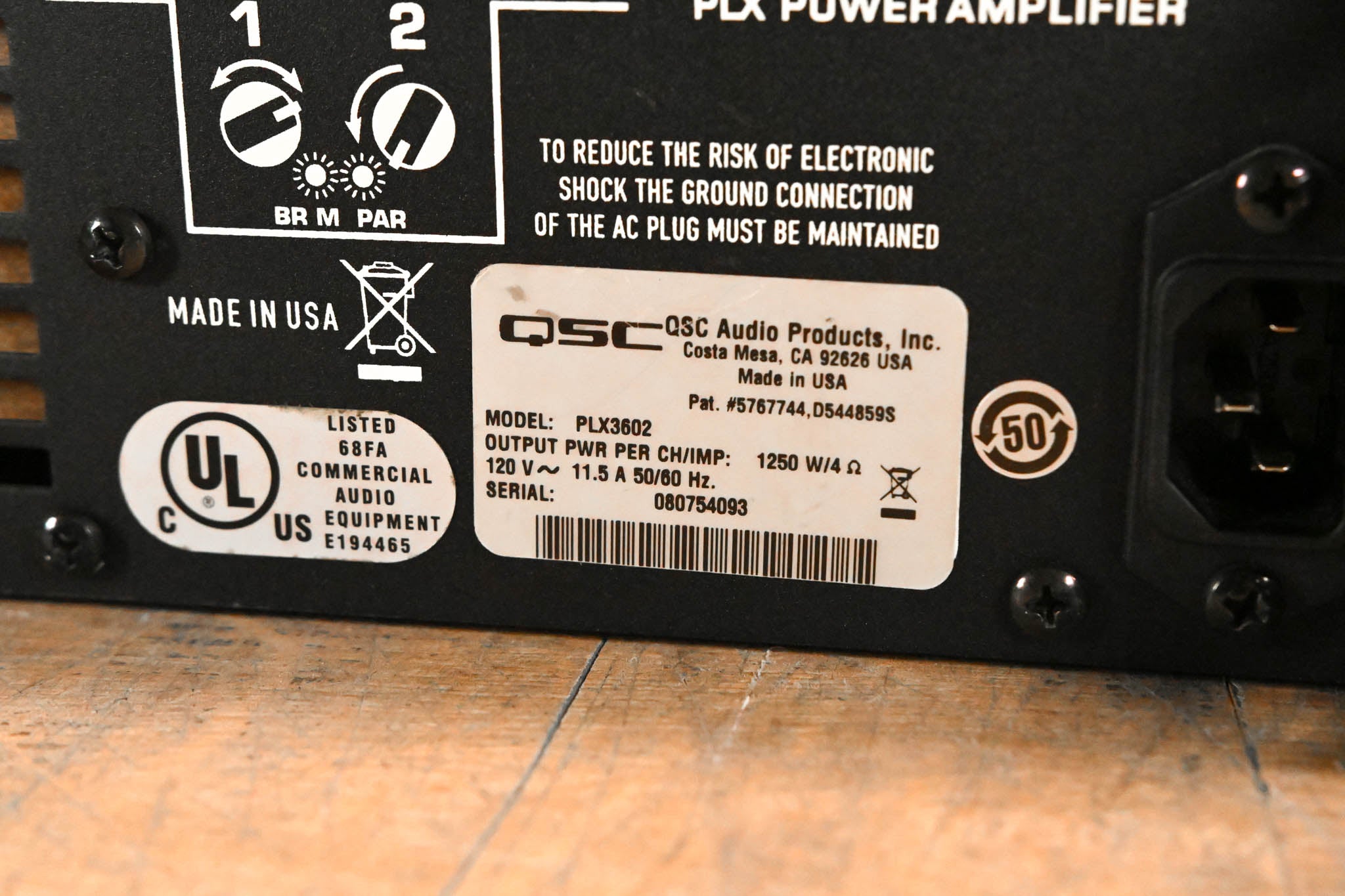 QSC PLX3602 2-Channel Power Amplifier