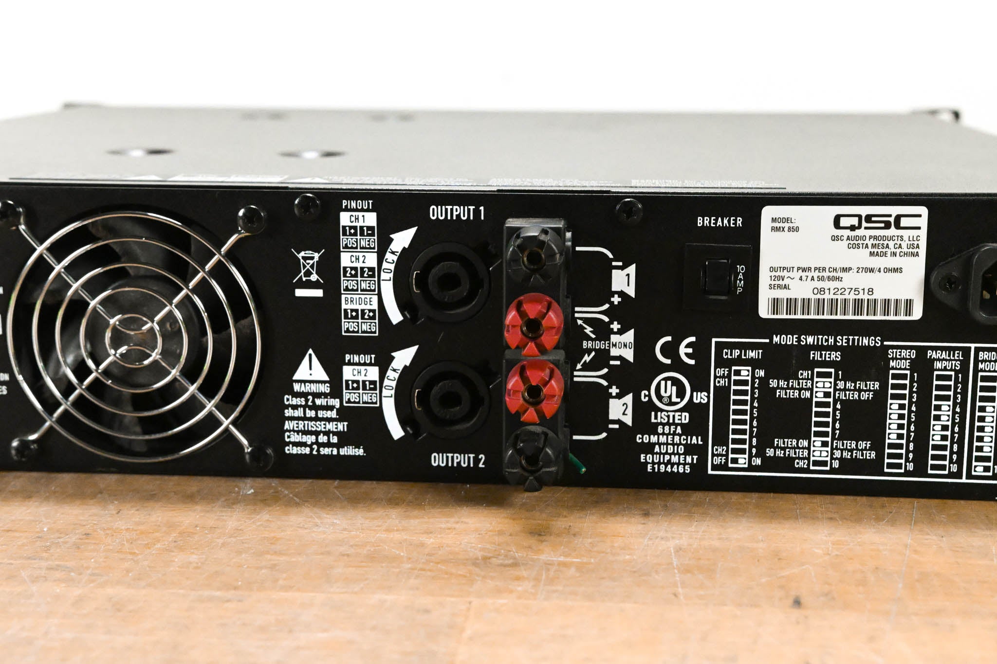 QSC RMX850 2-Channel Power Amplifier