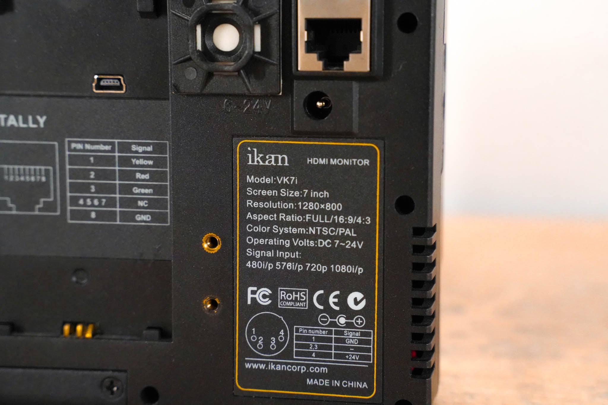 Ikan VK7i 7" HDMI Monitor (NO POWER SUPPLY)