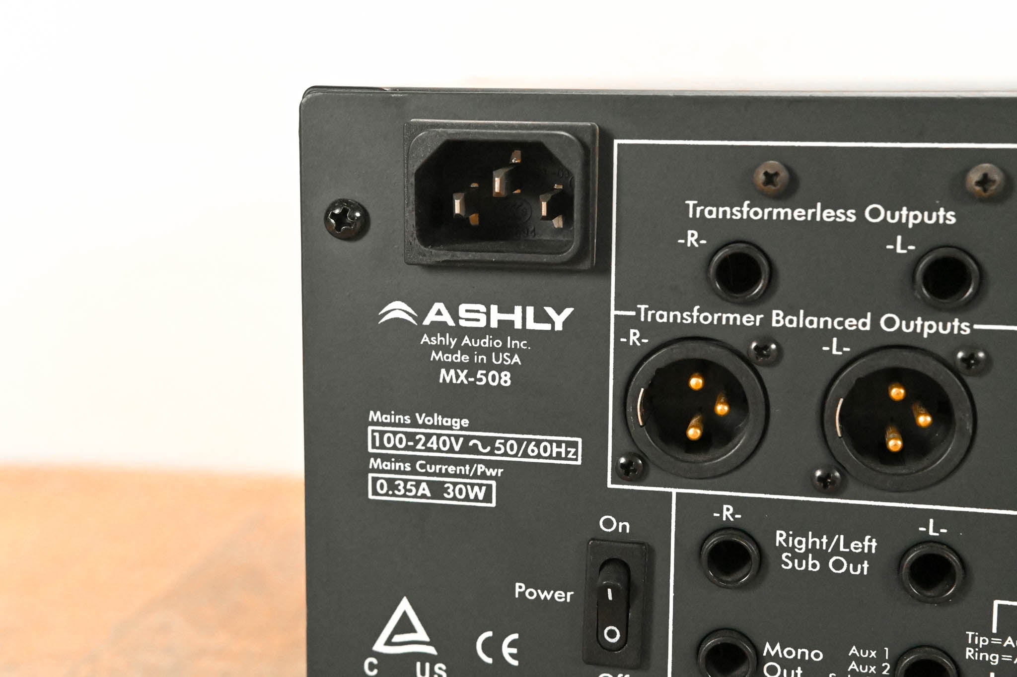 Ashly MX-508 8-Input Stereo Rack-Mountable Mic/Line Mixer