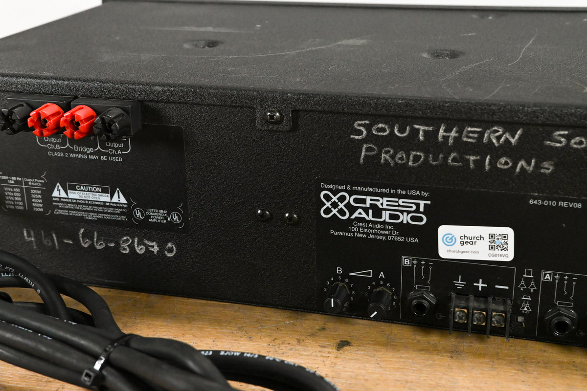 Crest Audio VS650 2-Channel Power Amplifier