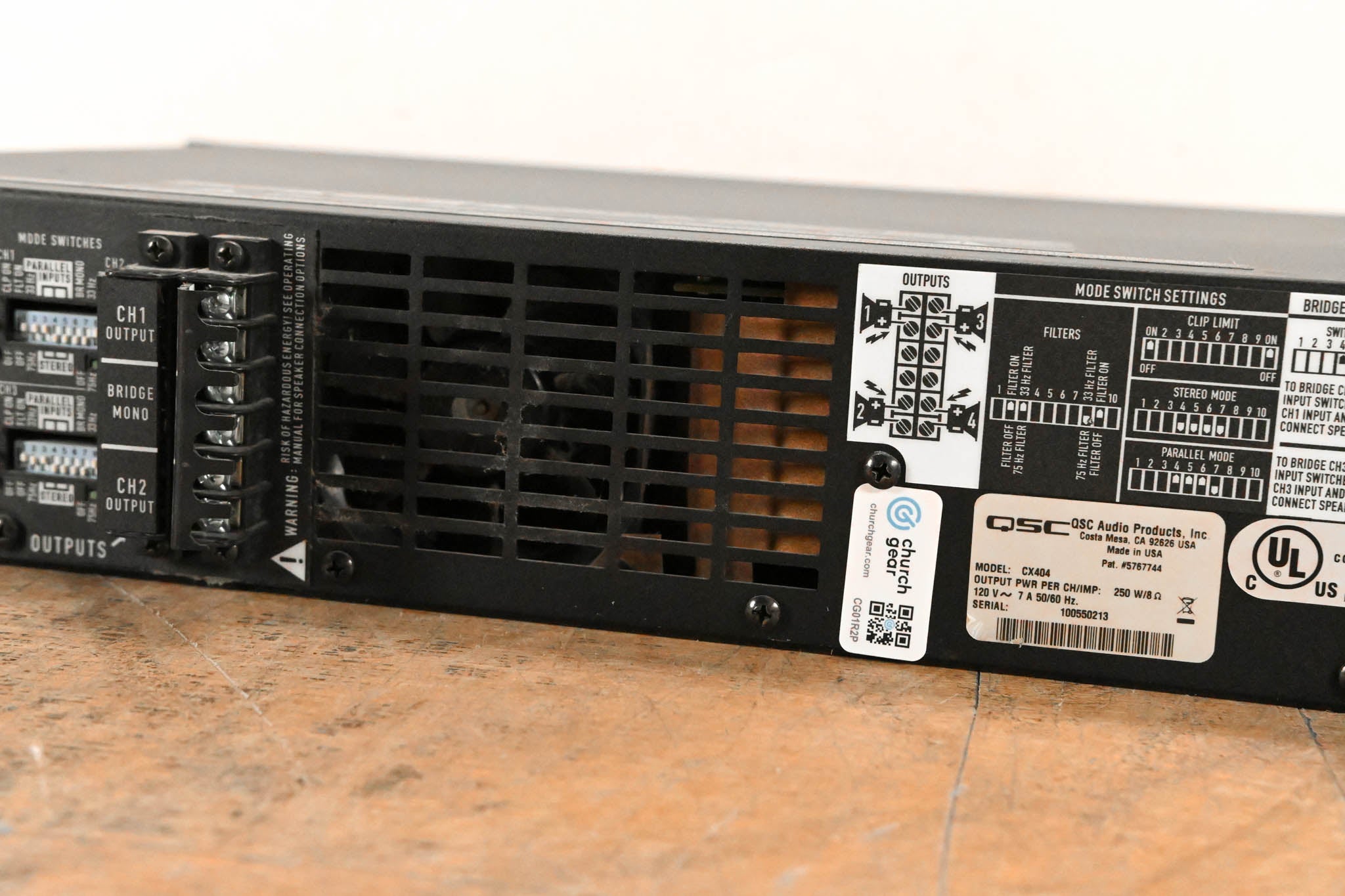 QSC CX404 400W 4-Channel Power Amplifier