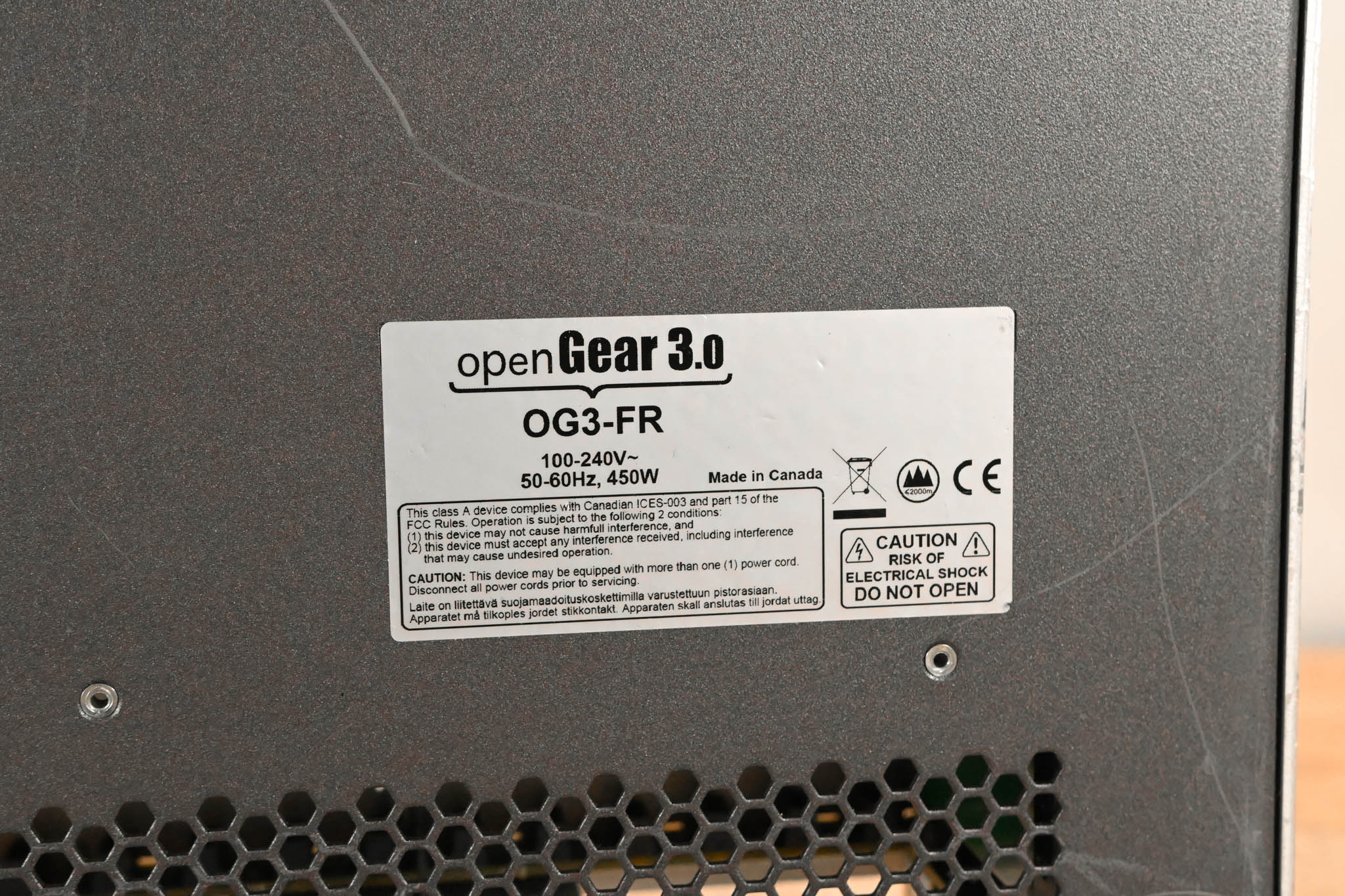 Cobalt OG3-FR  20-Slot OpenGear Frame