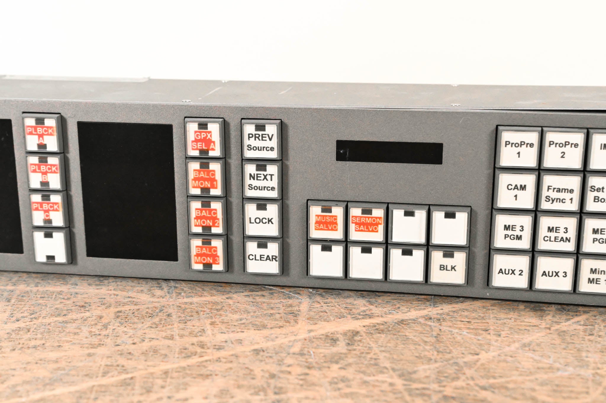 Evertz CP-6408E 2RU Control Panel with XY Keypad and Displays