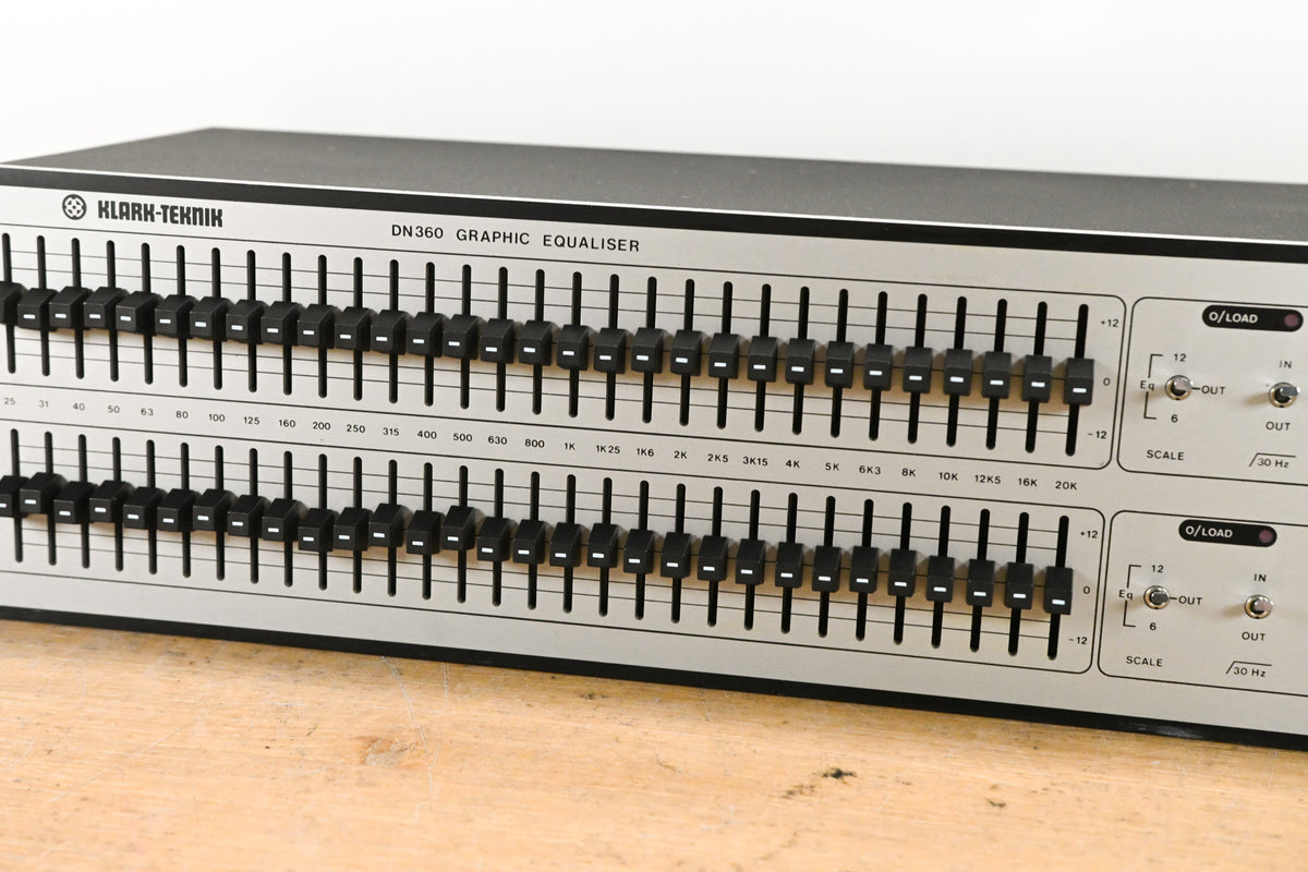 Klark Teknik DN360 2-Channel 30-Band 1/3 Octave Analog Graphic Equalizer