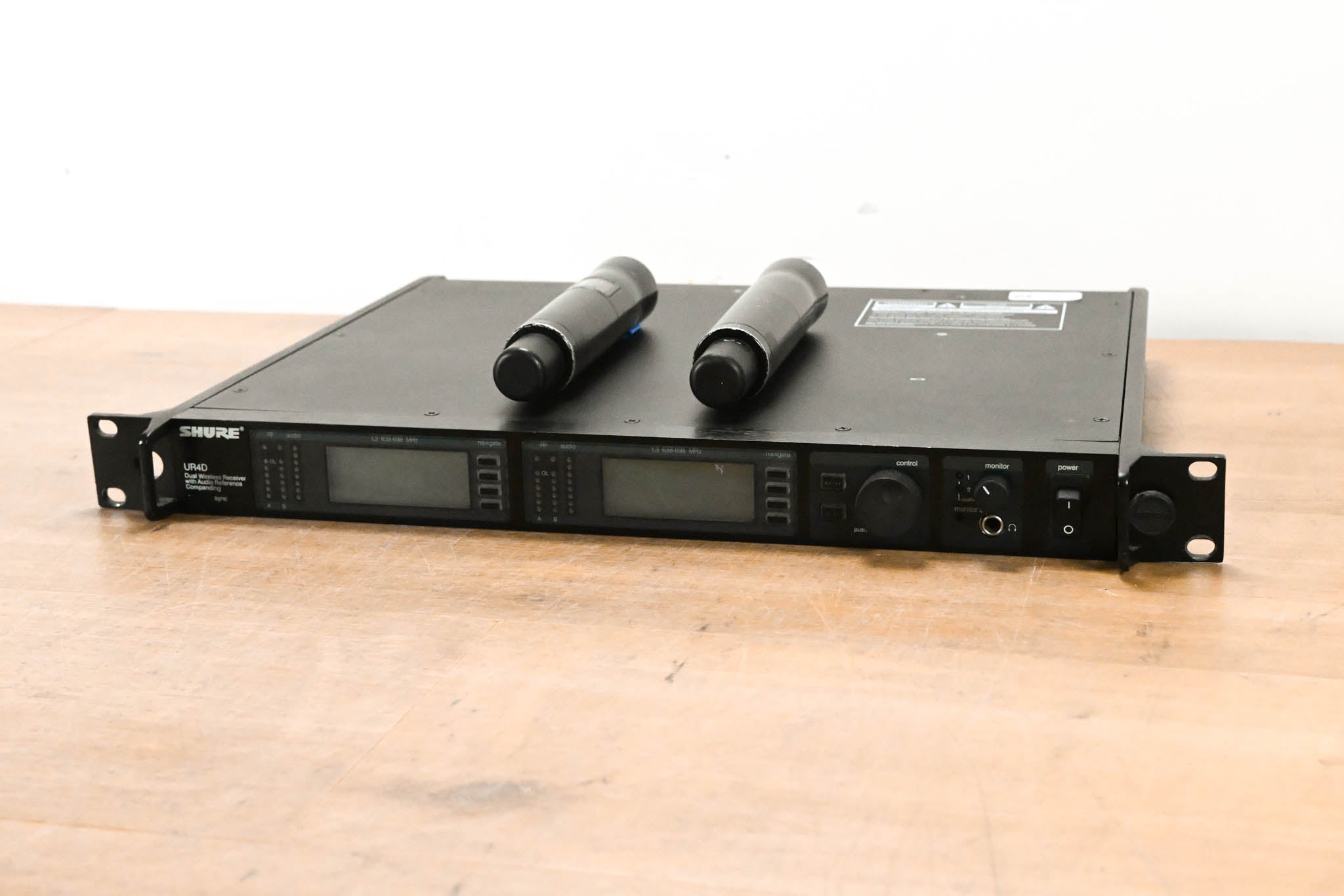 Shure UR4D Dual Receiver w/ two UR2 Transmitters (No Capsules) - L3