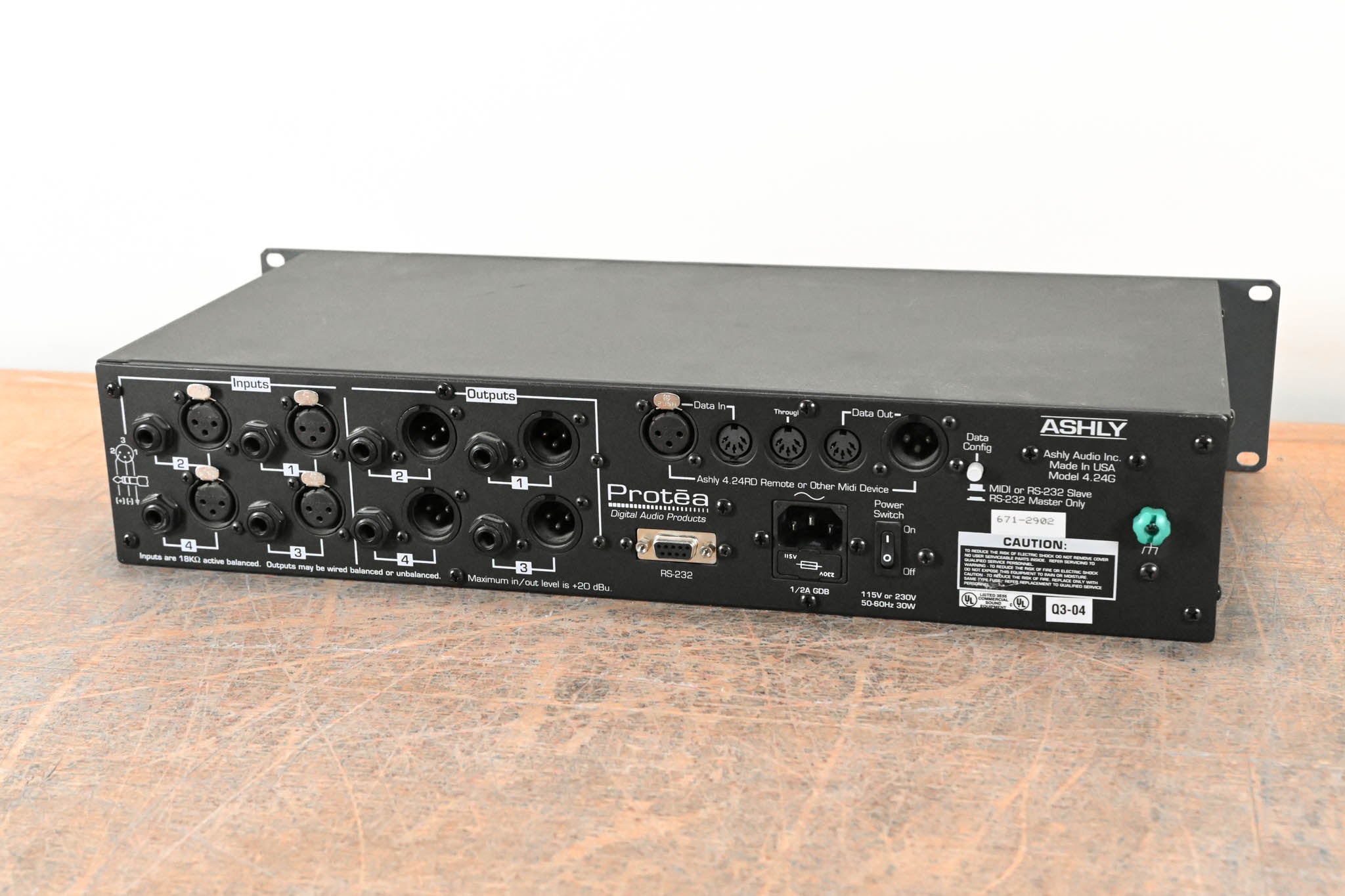 Ashly Protea System II 4.24G 4-Channel Digital Graphic Equalizer