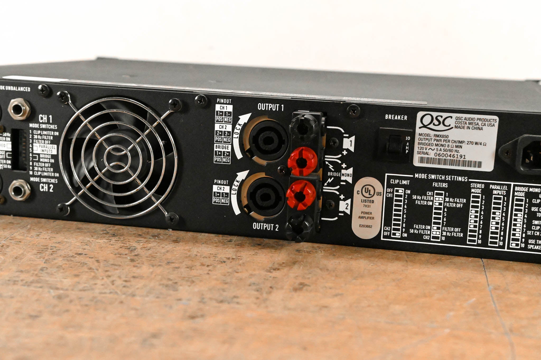 QSC RMX850 2-Channel Power Amplifier