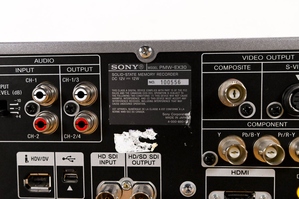 Sony PMW-EX30 XDCAM EX Recording Deck (NO POWER SUPPLY)