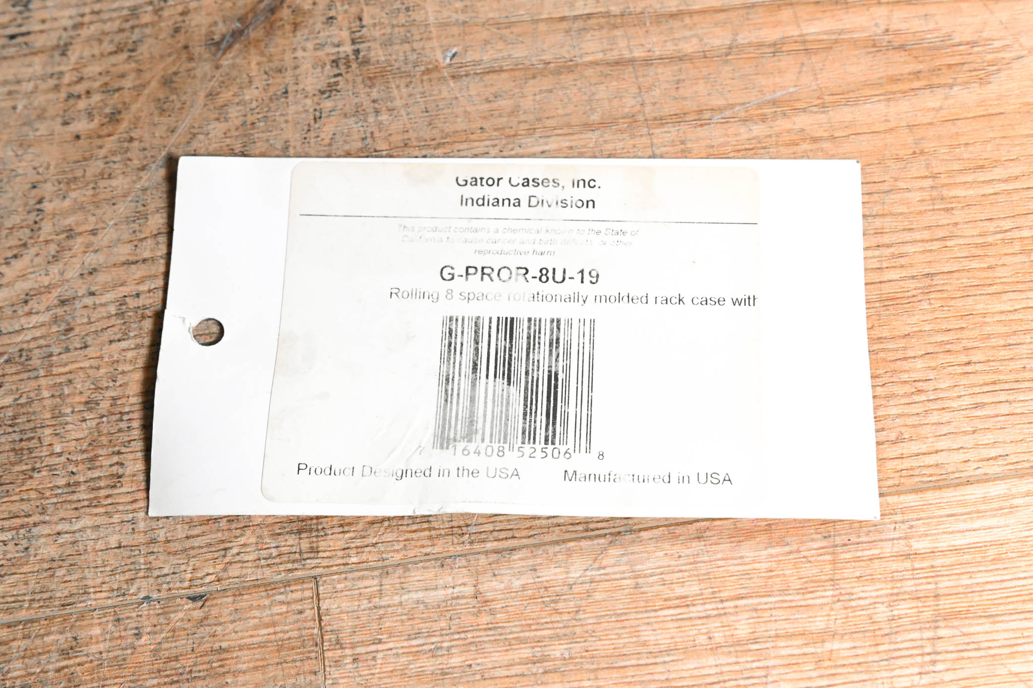 Gator Cases G-PROR-8U-19 Pro Series 8U Molded Audio Rack with Wheels