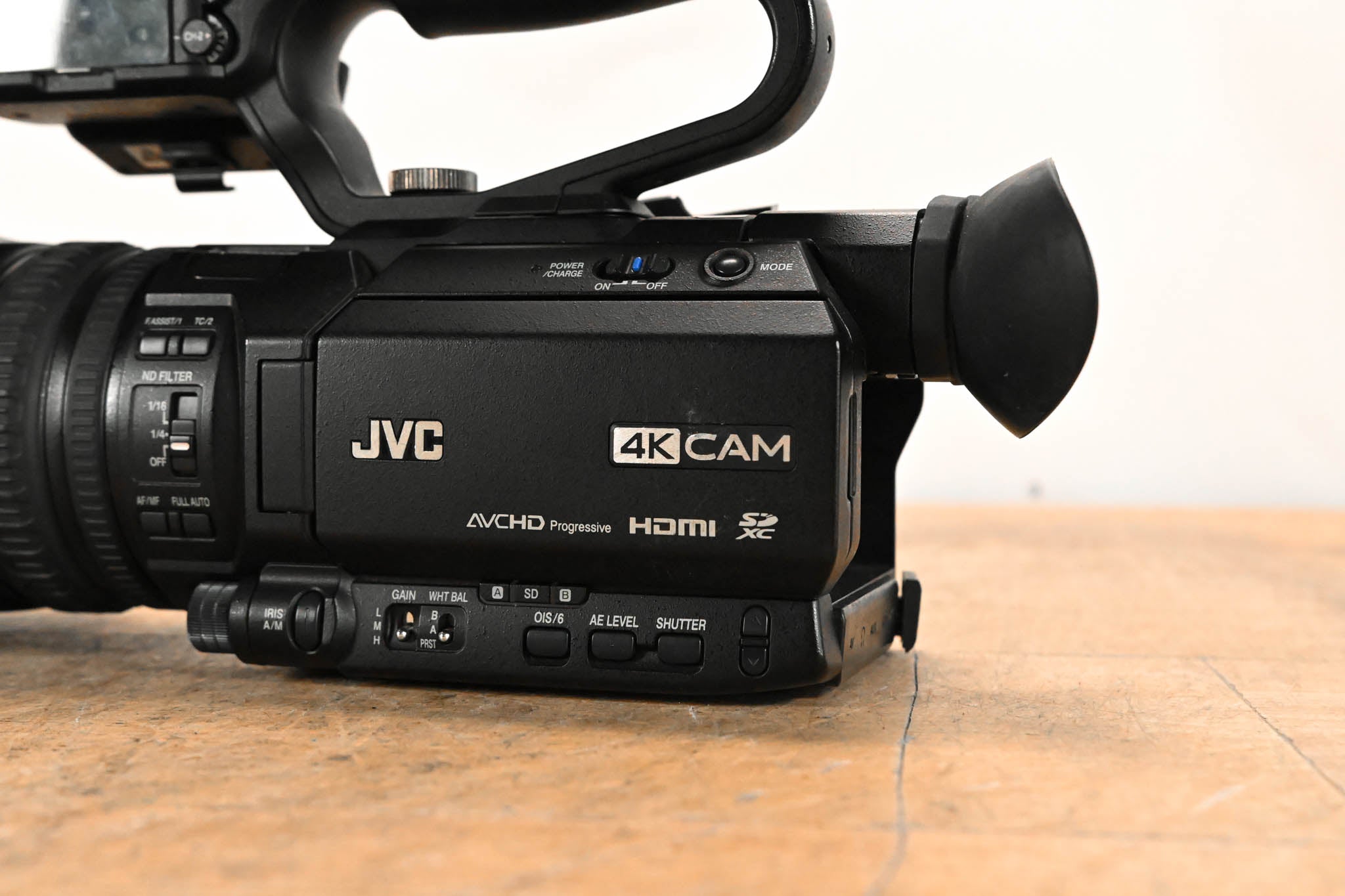 JVC GY-HM200U 4KCAM Compact Handheld Streaming Camcorder