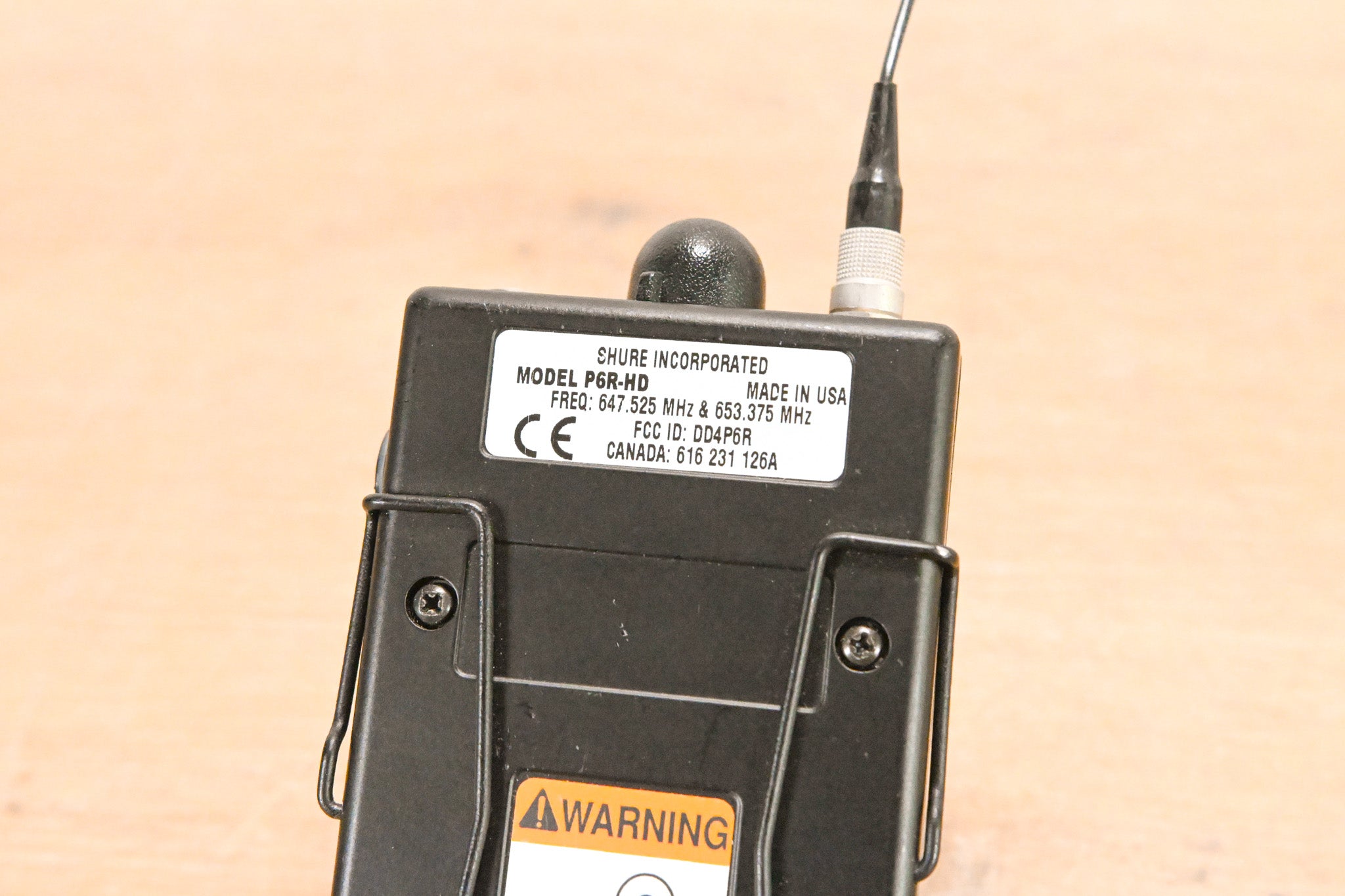 Shure P6R-HD Bodypack Receiver for PSM 600 System - HD Band