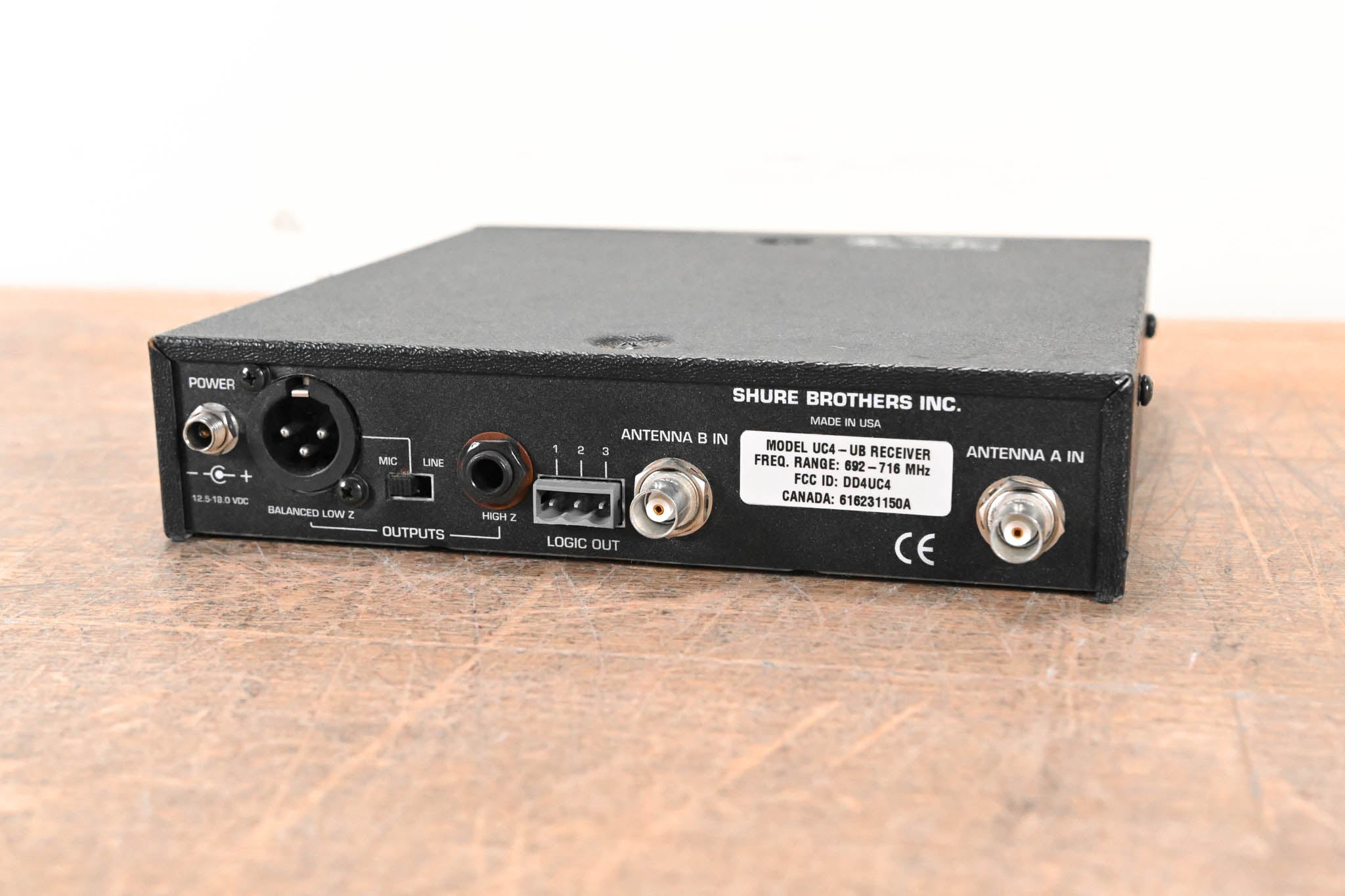 Shure UC4-UB Wireless Receiver - UB Band: 692-716 MHz (NO POWER