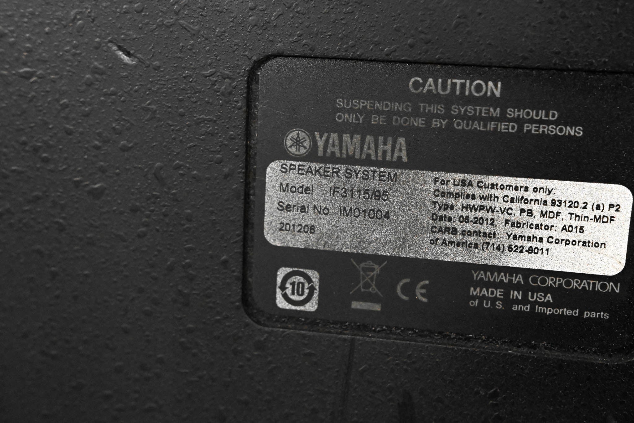 Yamaha IF3115/95 15" 3-Way Loudspeaker (PAIR)