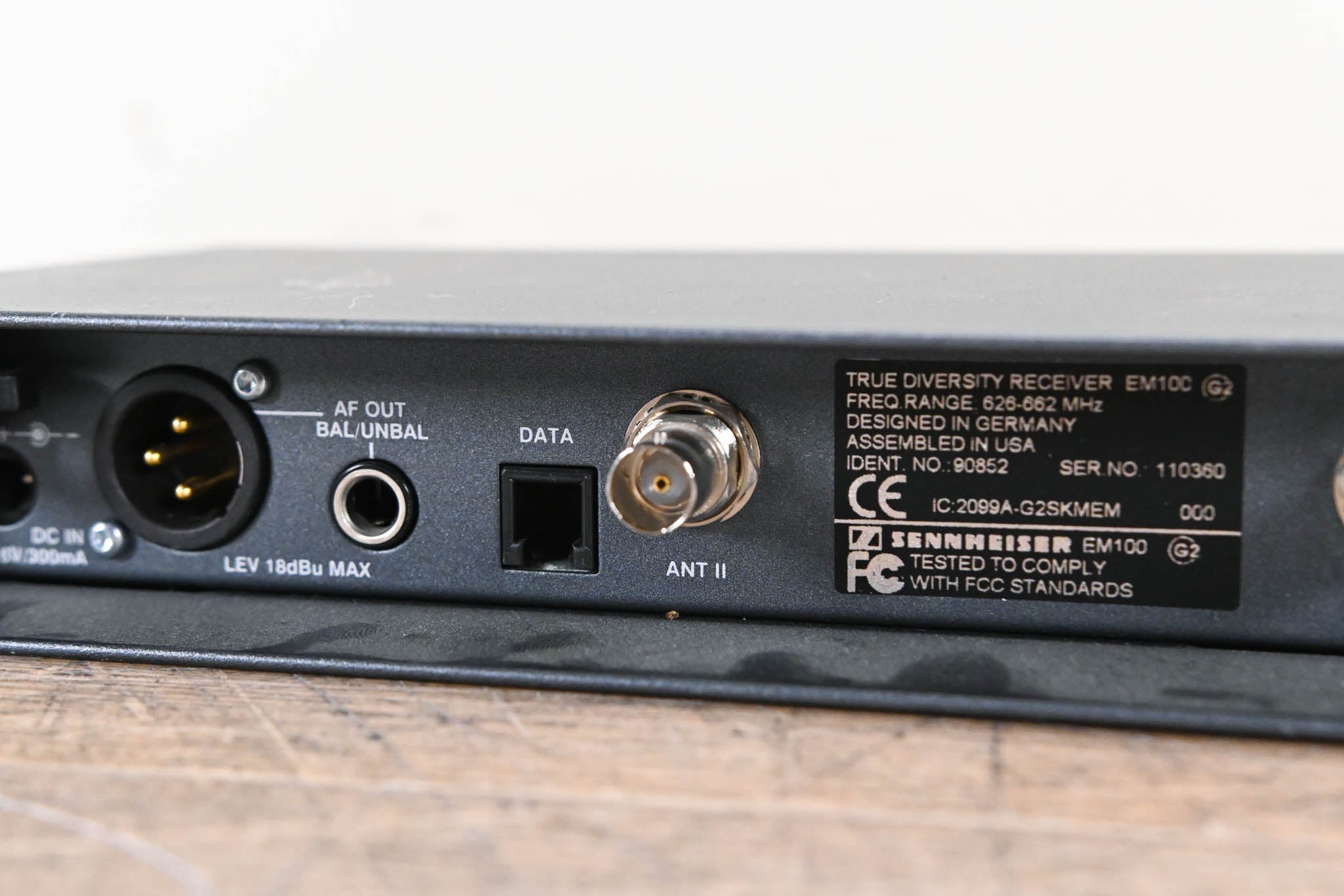 Sennheiser EM 100 G2 Wireless Receiver - 626-662 MHz (NO POWER SUPPLY)