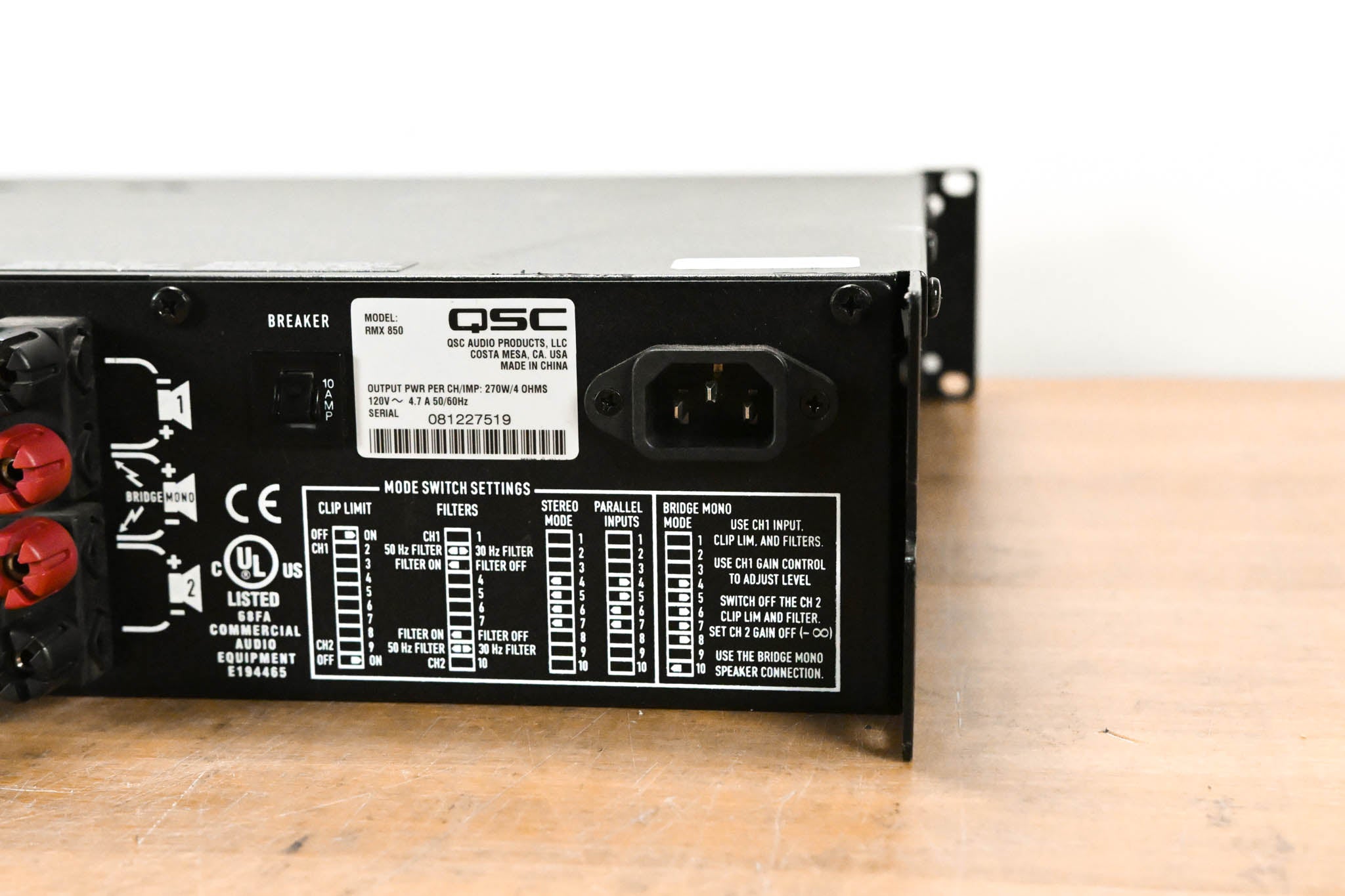 QSC RMX850 2-Channel Power Amplifier