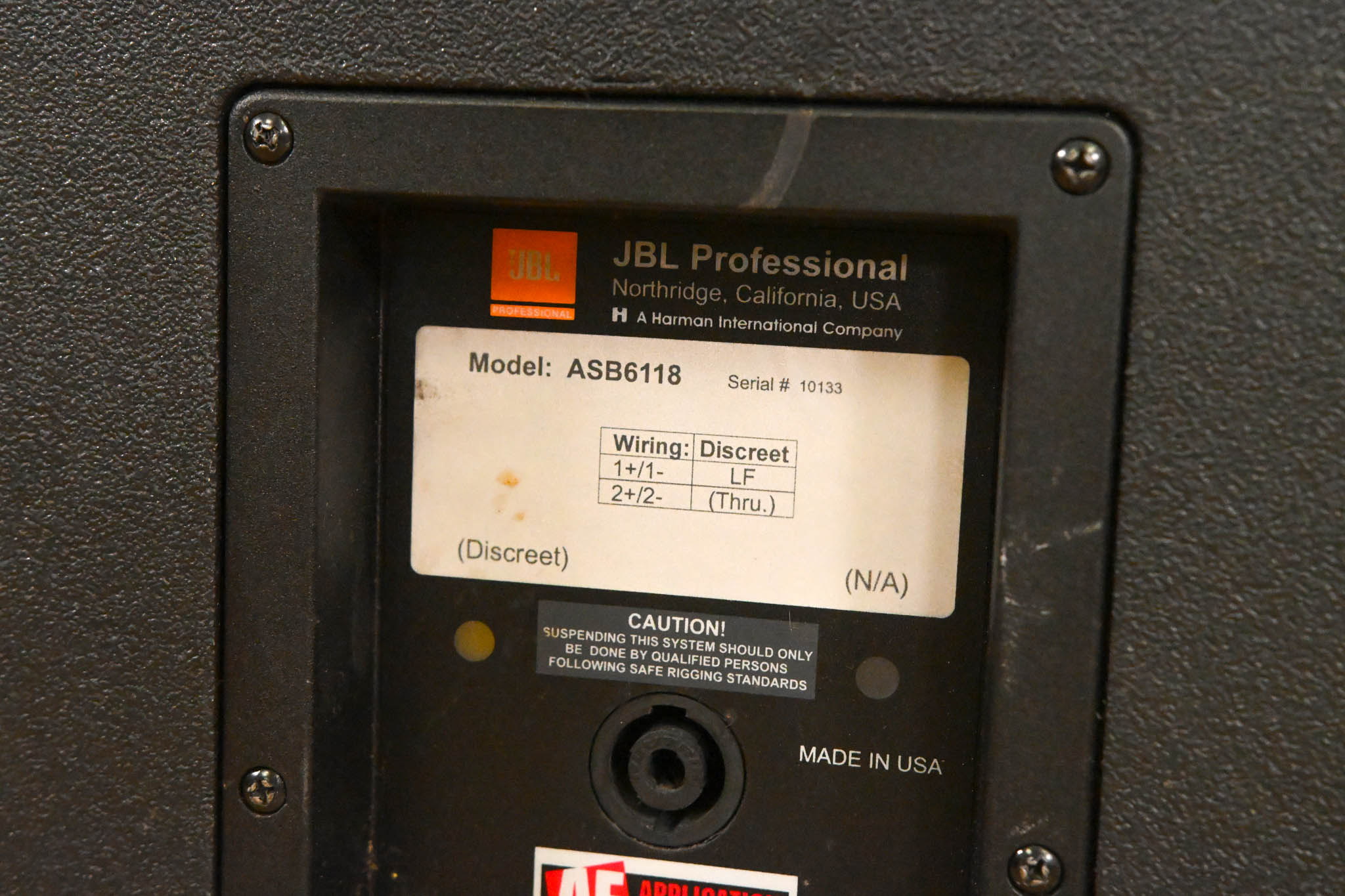 JBL ASB6118 Single 18" High Power Subwoofer