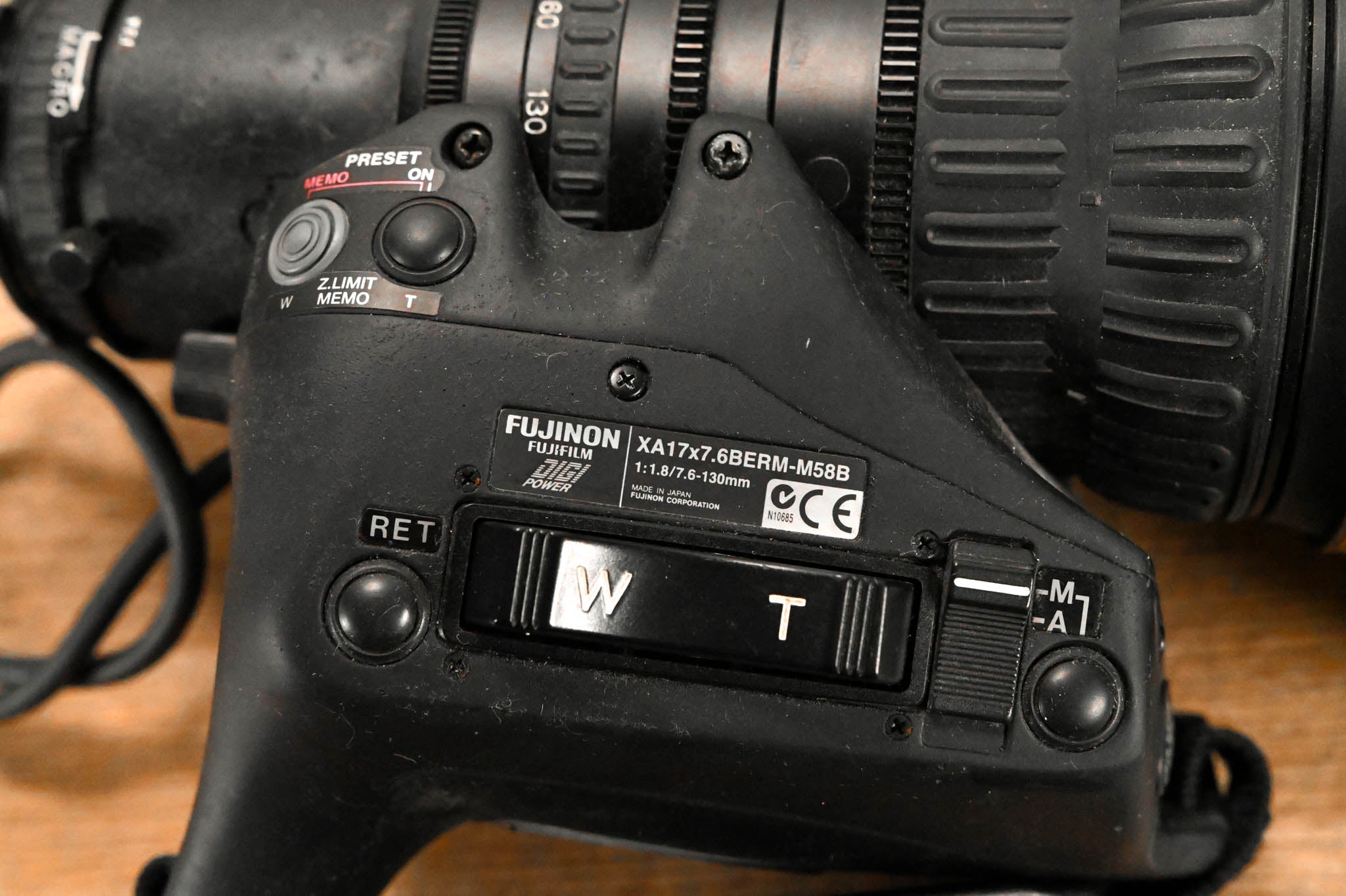 Fujinon XA17x7.6BERM-M58B 1:1.8/7.6-130mm Zoom Lens