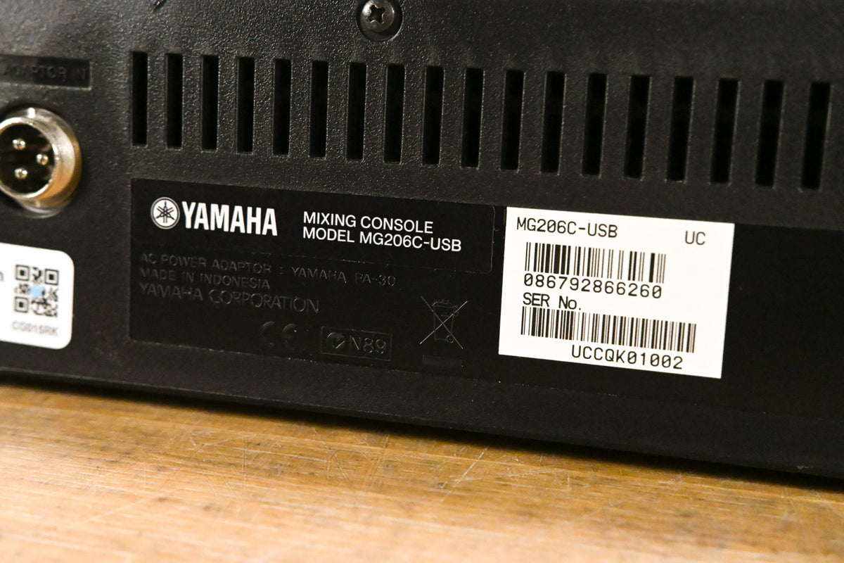 Yamaha MG206C-USB 20-Channel 6-Bus Mixer w/ USB Connectivity (NO PSU)