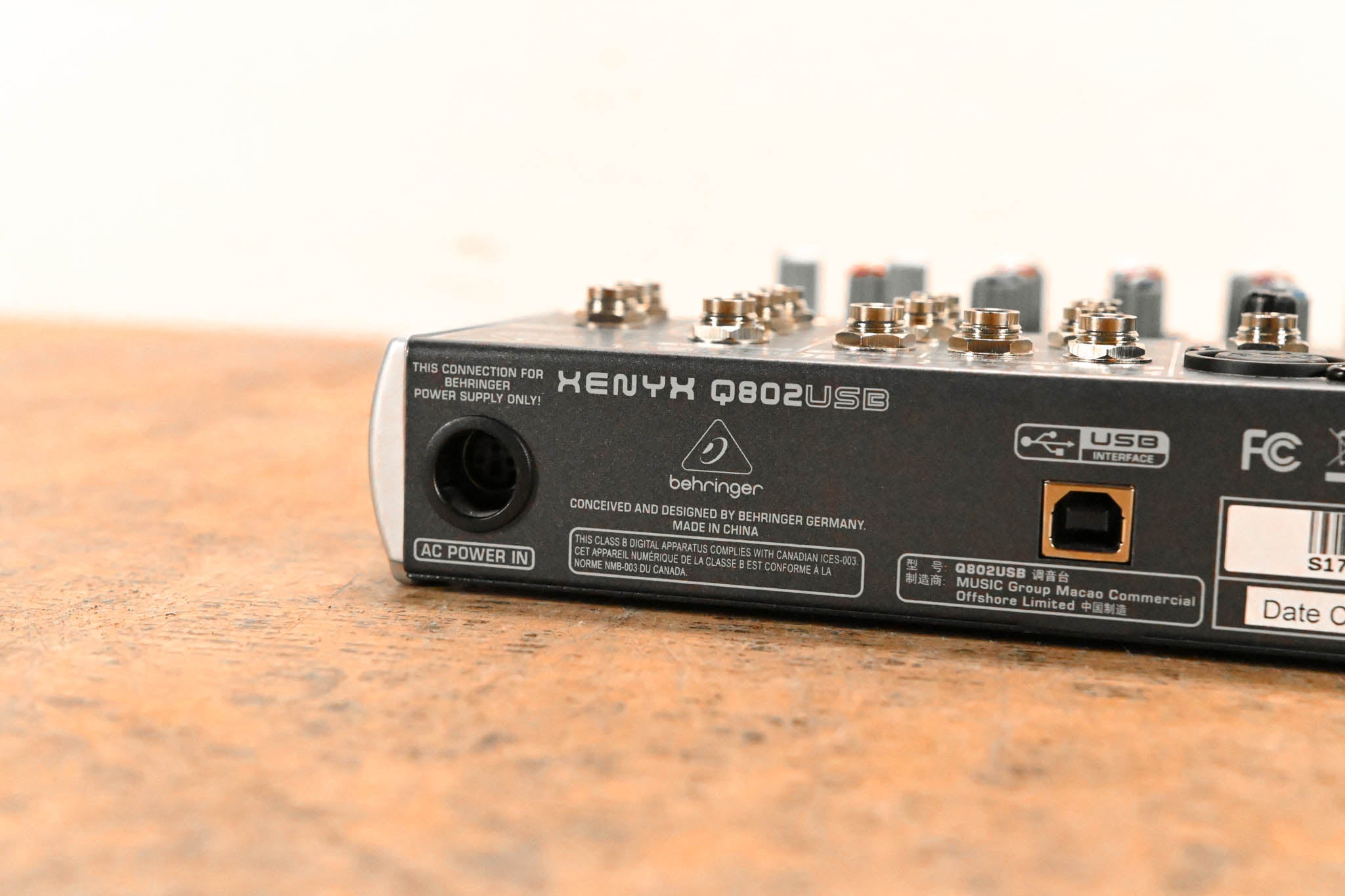 Behringer Xenyx Q802USB (NO POWER SUPPLY) CG01RQN