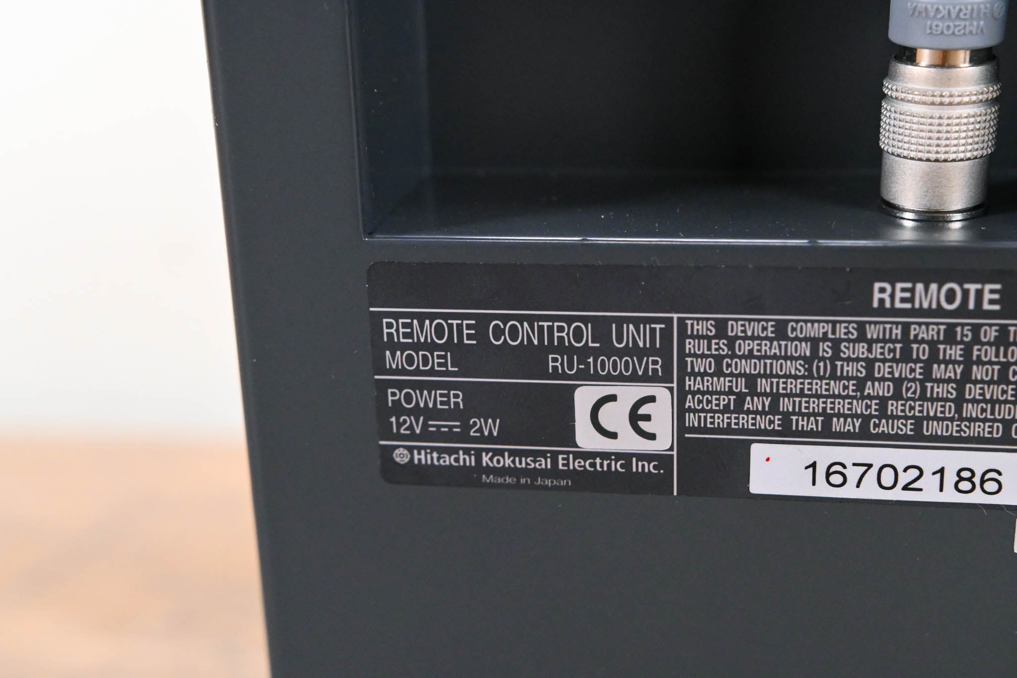 Hitachi RU-1000VR Remote Control Panel