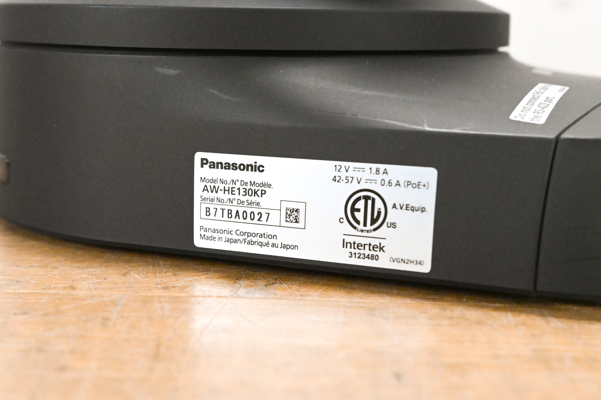 Panasonic AW-HE130KP HD-Integrated PTZ Camera (NO POWER SUPPLY)