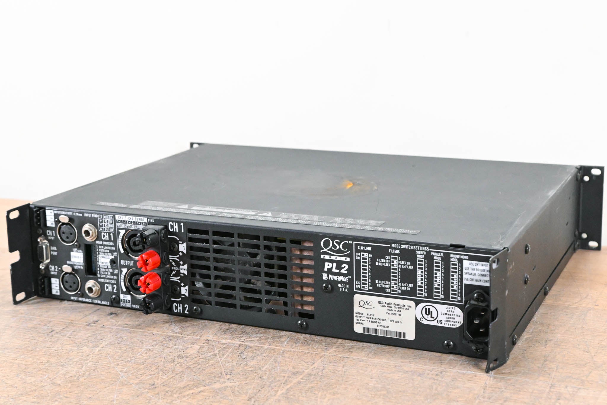 QSC PowerLight 2 PL218 2-Channel Power Amplifier