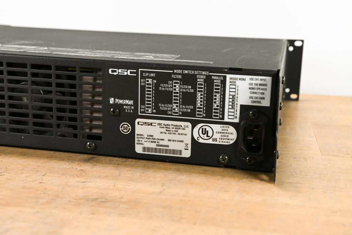 QSC CX502 2-Channel Power Amplifier