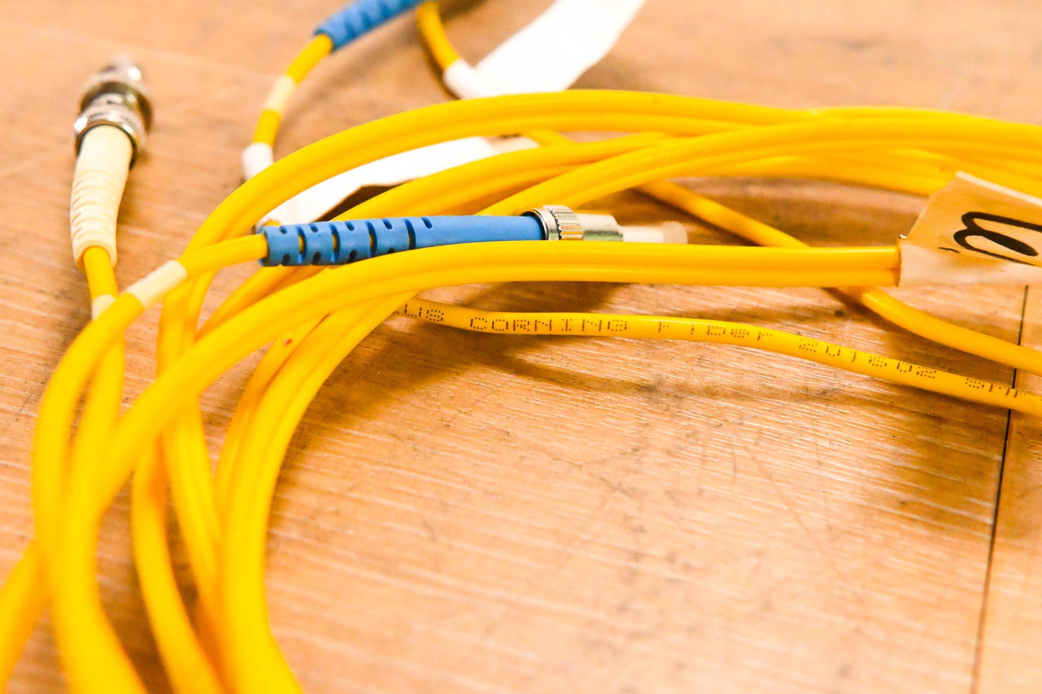 Corning ST-ST Single Mode Duplex Fiber Optic Patch Cable - 10'