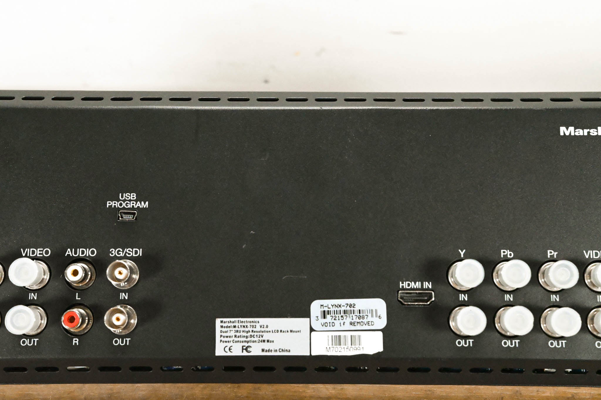 Marshall M-LYNX-702 V2.0 Dual 7" Rackmount LCD Display (NO POWER SUPPLY)