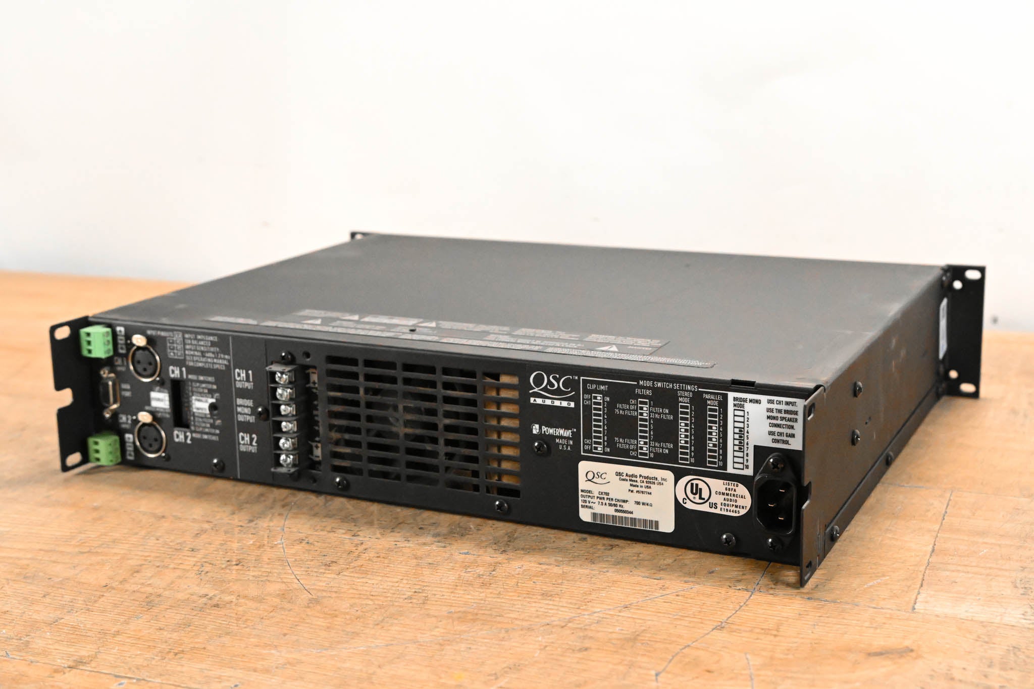 QSC CX702 2-Channel 700W Power Amplifier