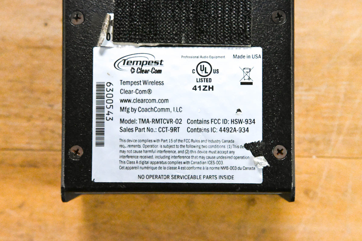 Clear-Com CCT-9RT Tempest 900 MHz Remote Transceiver